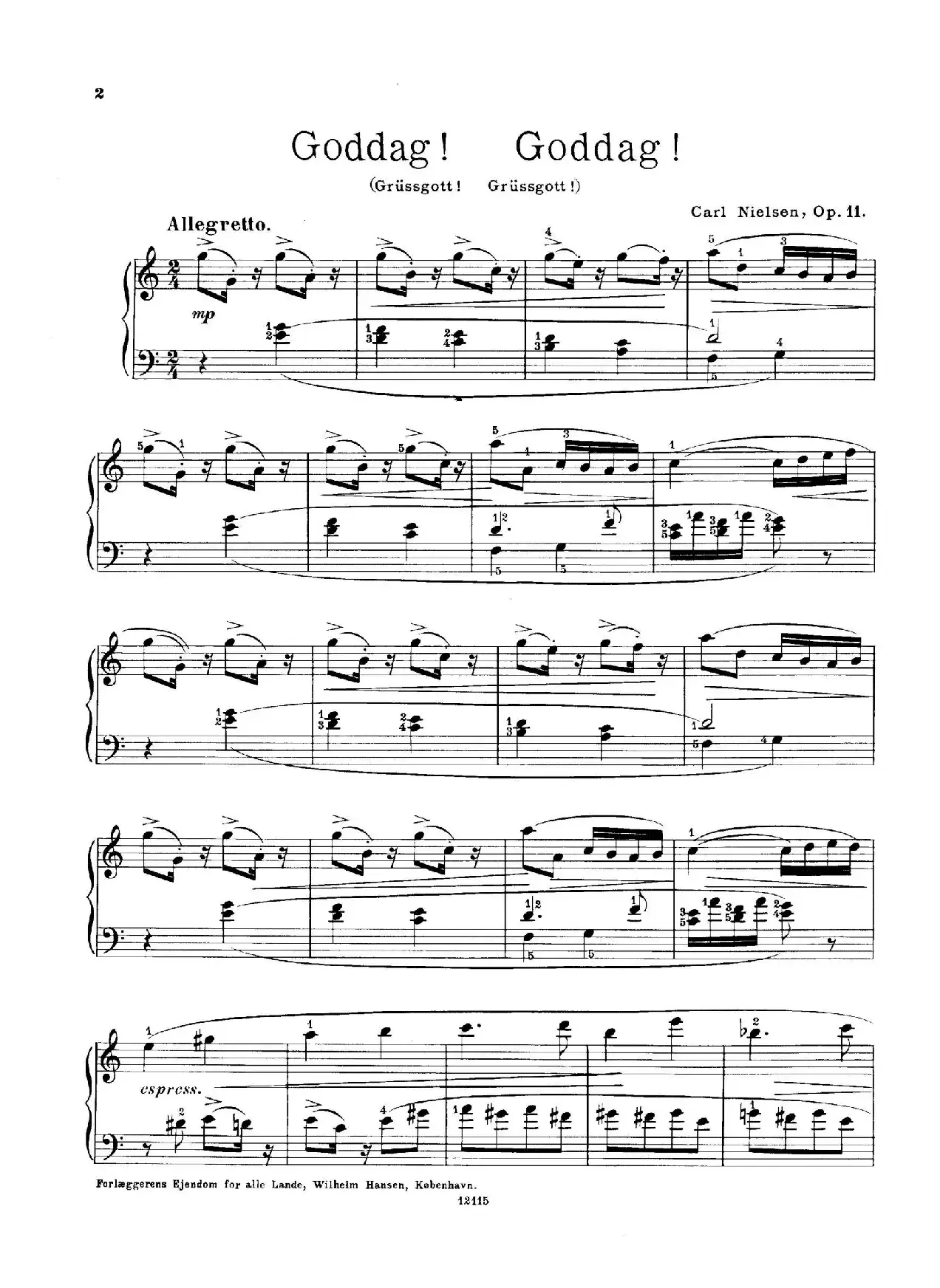 Six Humorous Bagatelles Op.11（6首幽默小品·1）