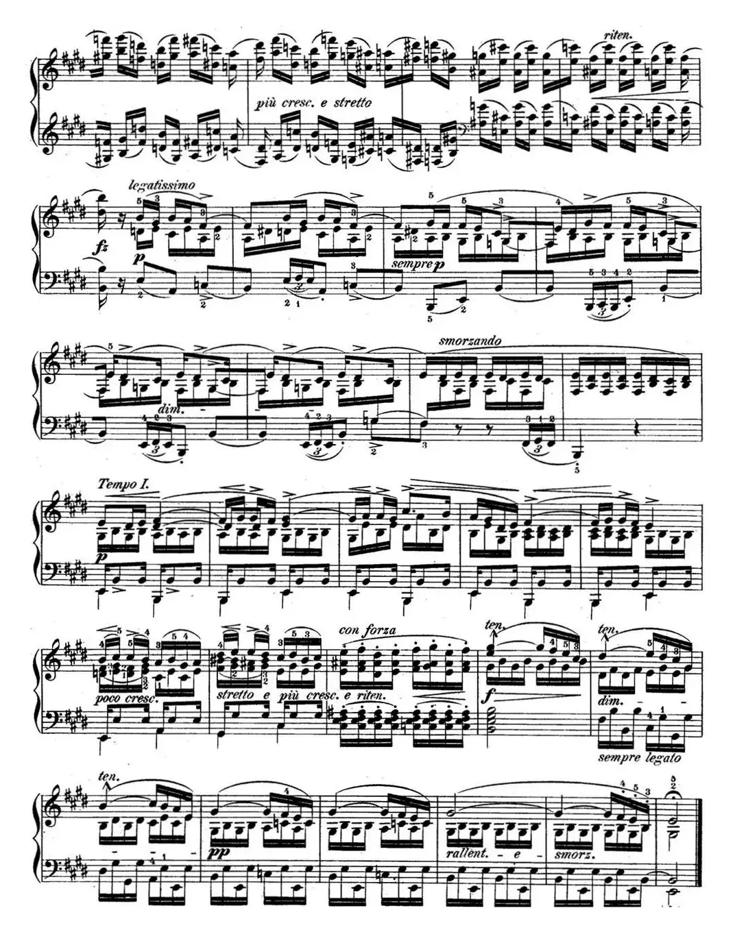 肖邦练习曲3 Op.10 No.3 离别 E大调 E major Tristesse