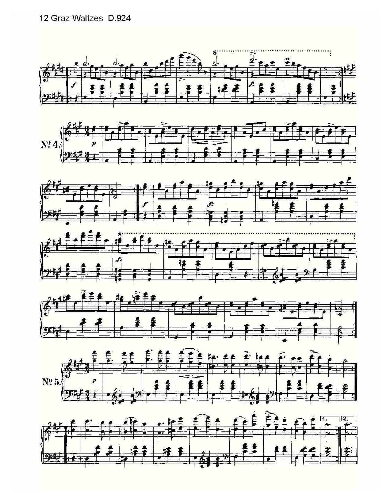 12 Graz Waltzes D.924（12格拉茨快步舞 D.924）