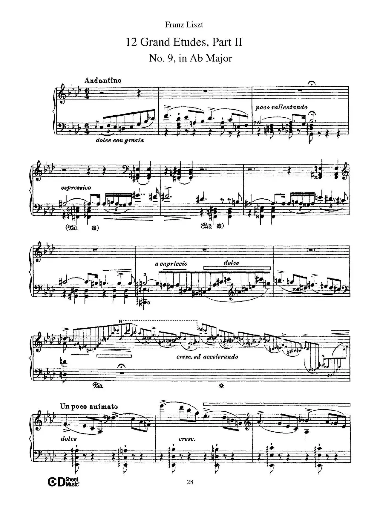 12 Grand Etudes S.137（12首华丽的练习曲·9）