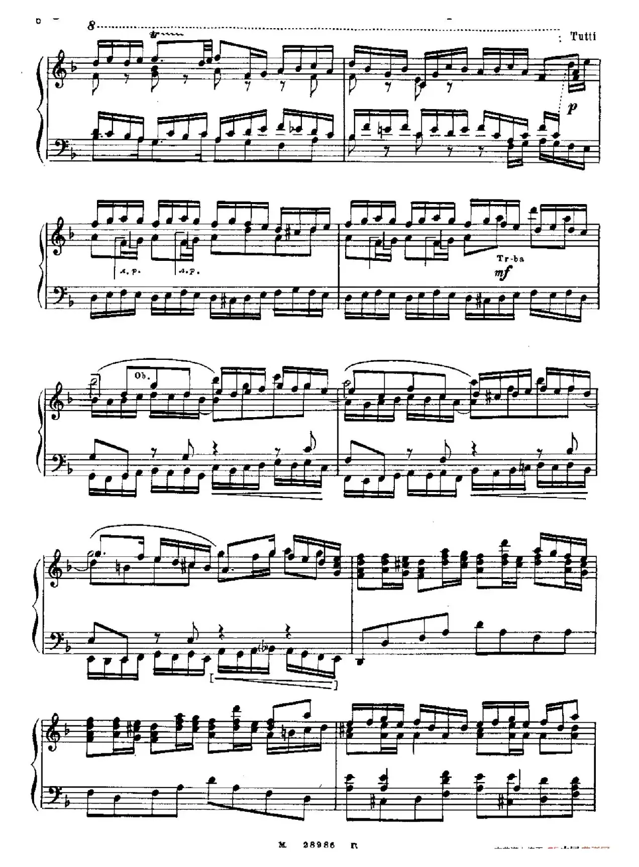 Brandenburg Concerto No.2 in F Major BWV.1047（F大调第二勃兰登堡协奏曲·钢琴独奏版）