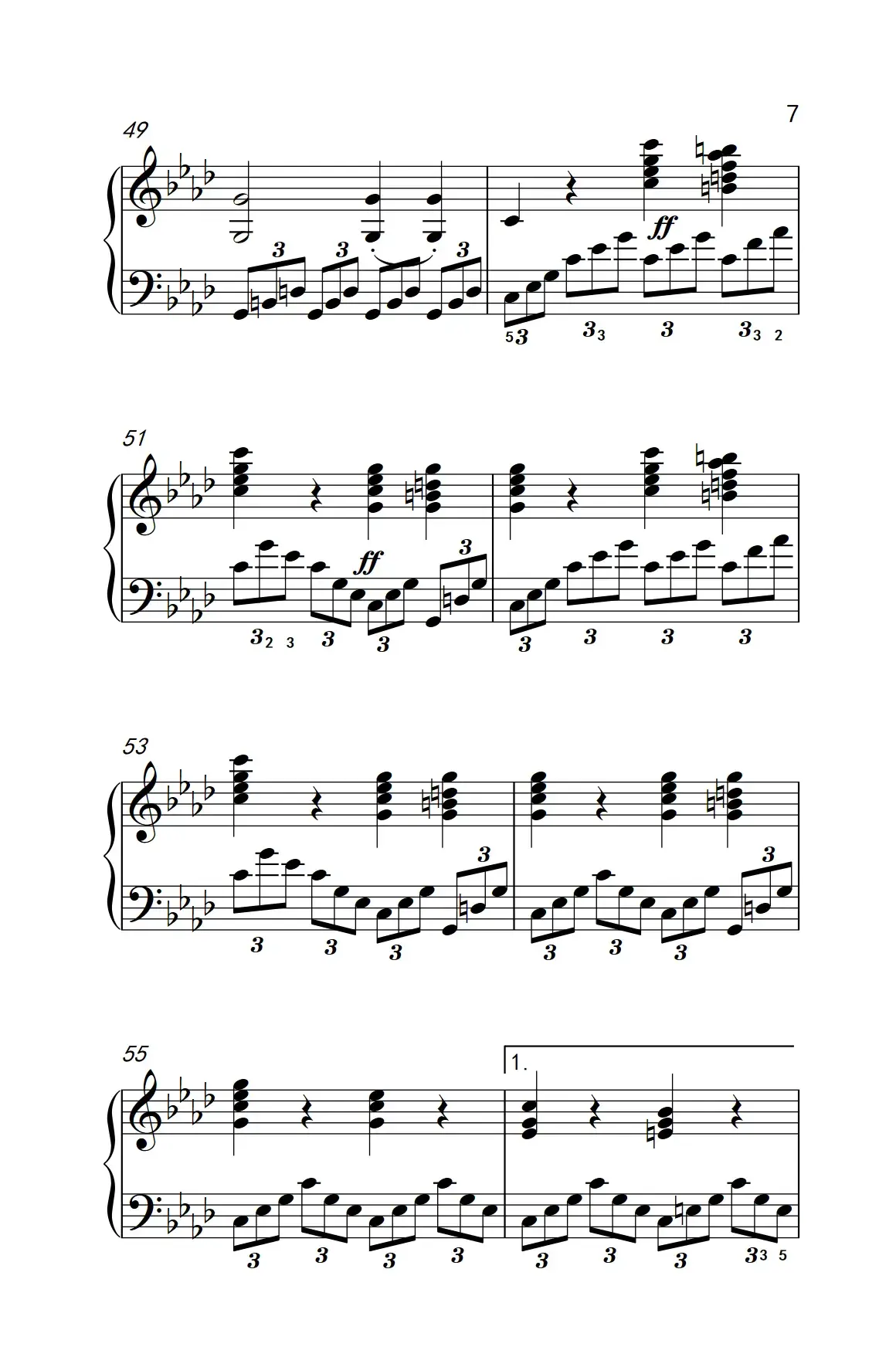 奏鸣曲 Opus 2 Nr.1 第四乐章（贝多芬奏鸣曲集 1）