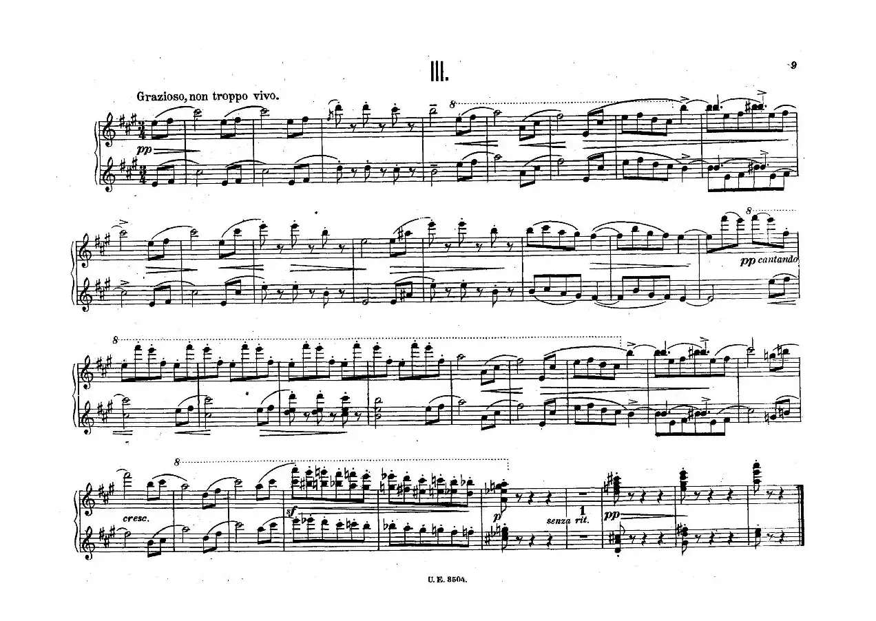 5 Waltzes Op.51-4 Hands（5首圆舞曲-四手联弹）