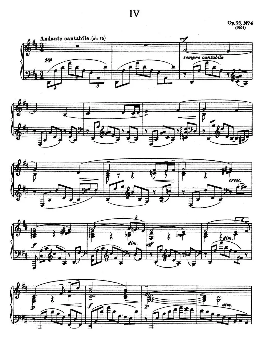 10 Preludes Op.23（拉赫玛尼诺夫10首前奏曲·Ⅳ）