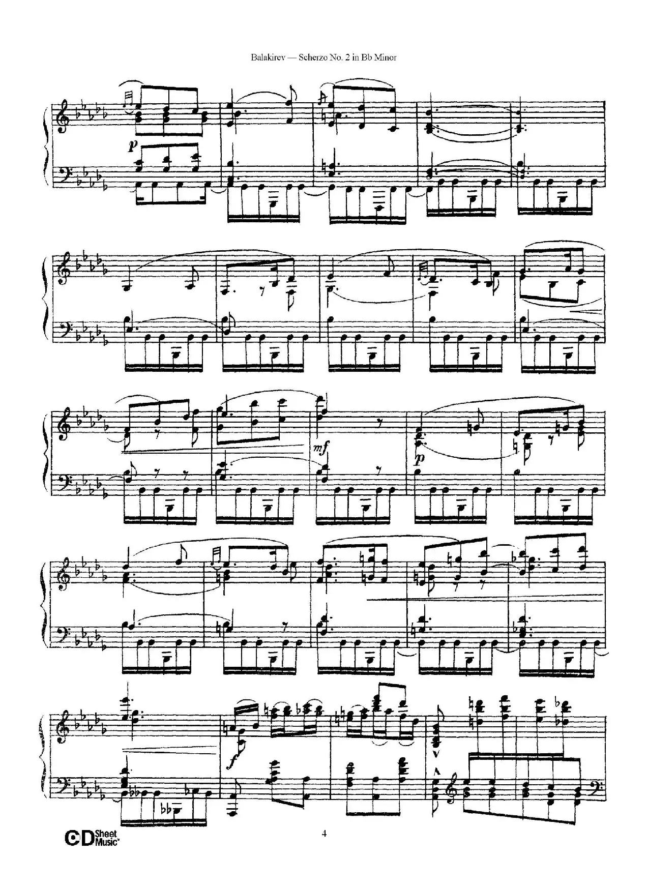 Scherzo No.2 in B-flat Minor（降b小调第二谐谑曲）