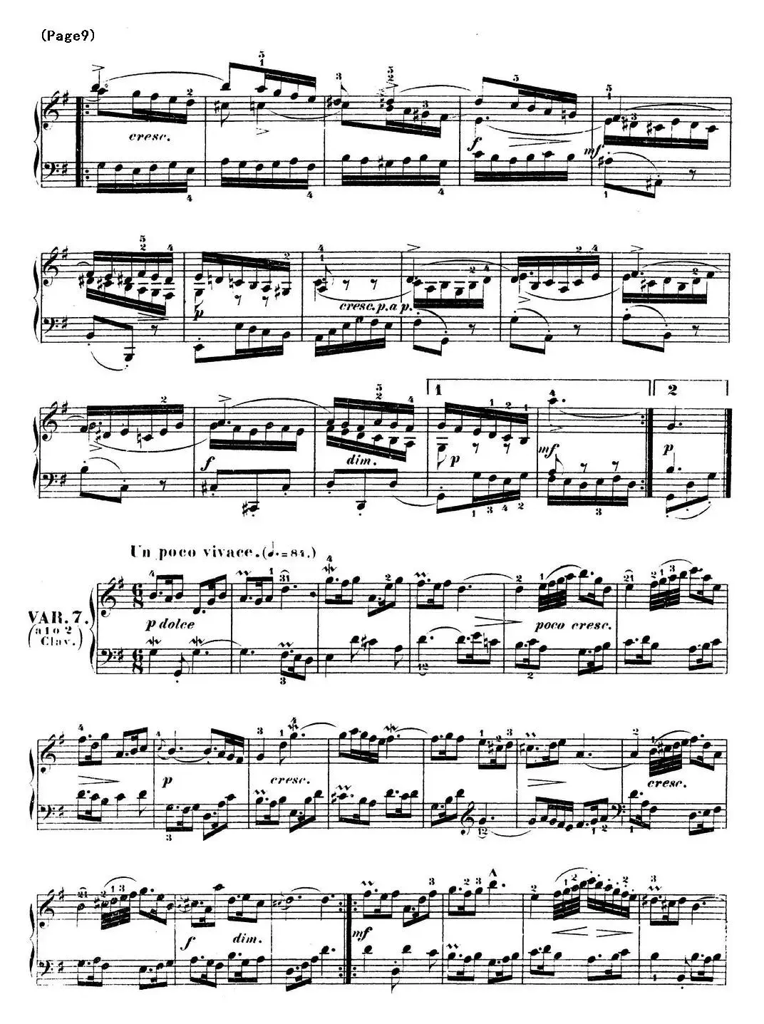 哥德堡变奏曲 巴赫 Goldberg Variationen BWV988