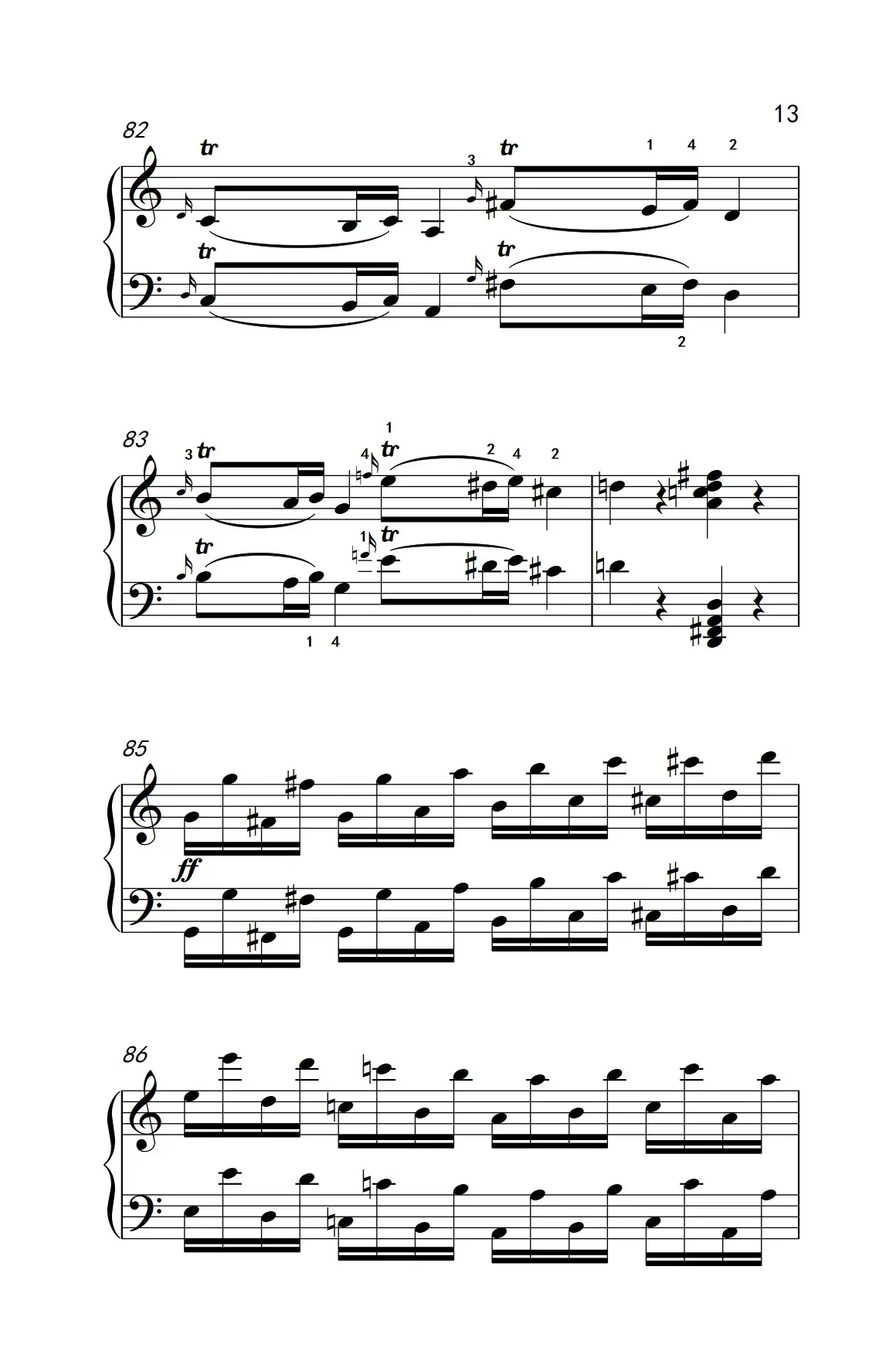 奏鸣曲 Opus 2 Nr.3 第一乐章（贝多芬奏鸣曲集 1）