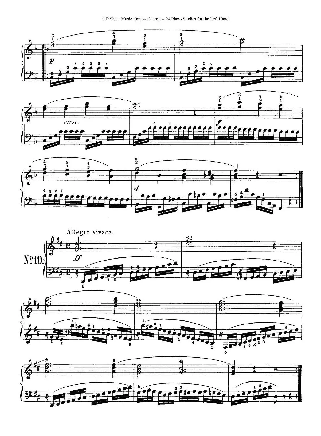 Czerny - 24 Piano Studie（8—16）（车尔尼 - 24首钢琴练习曲）