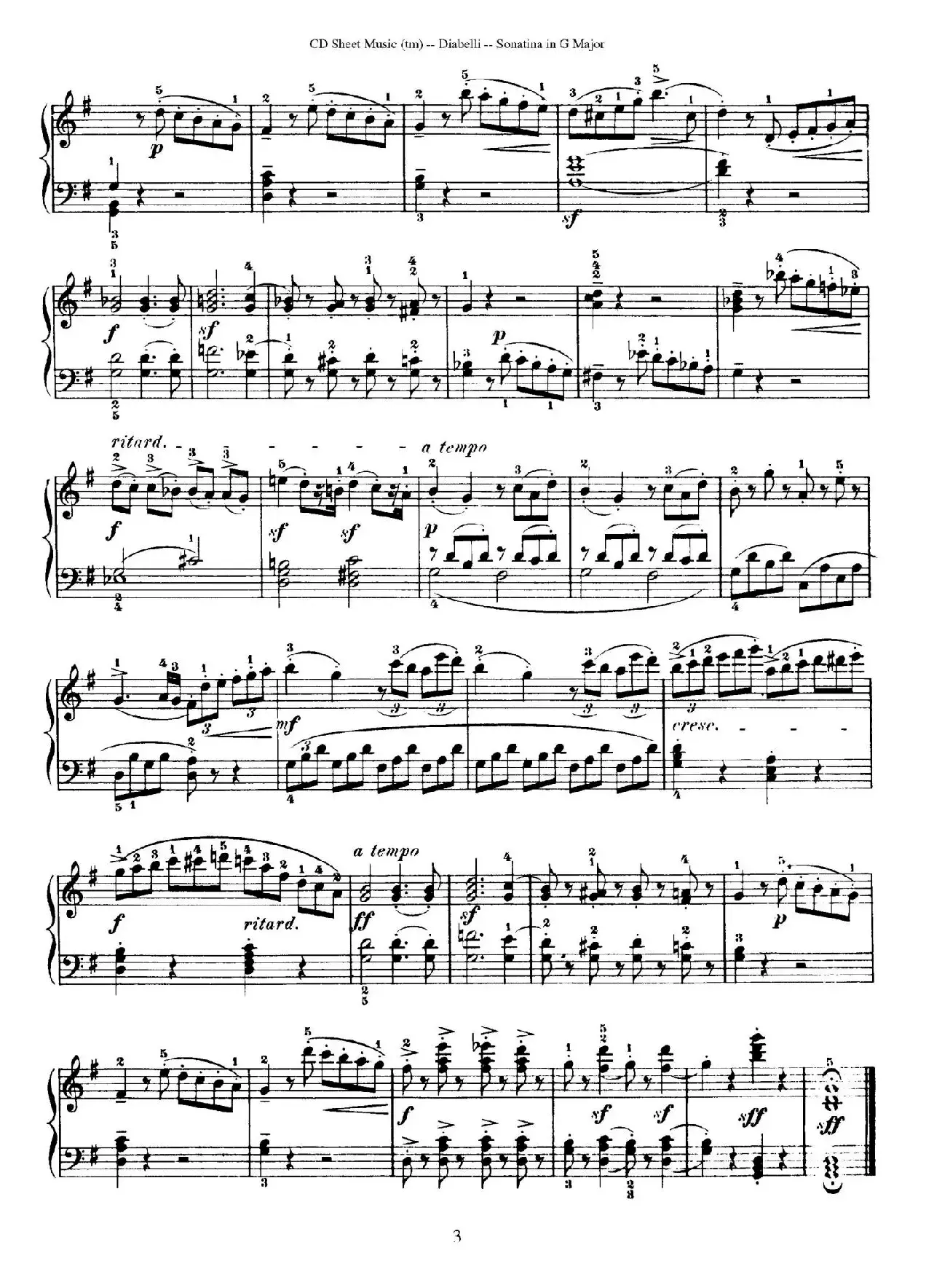 7 Piano Sonatinas Op.168（7首钢琴小奏鸣曲 No.6）