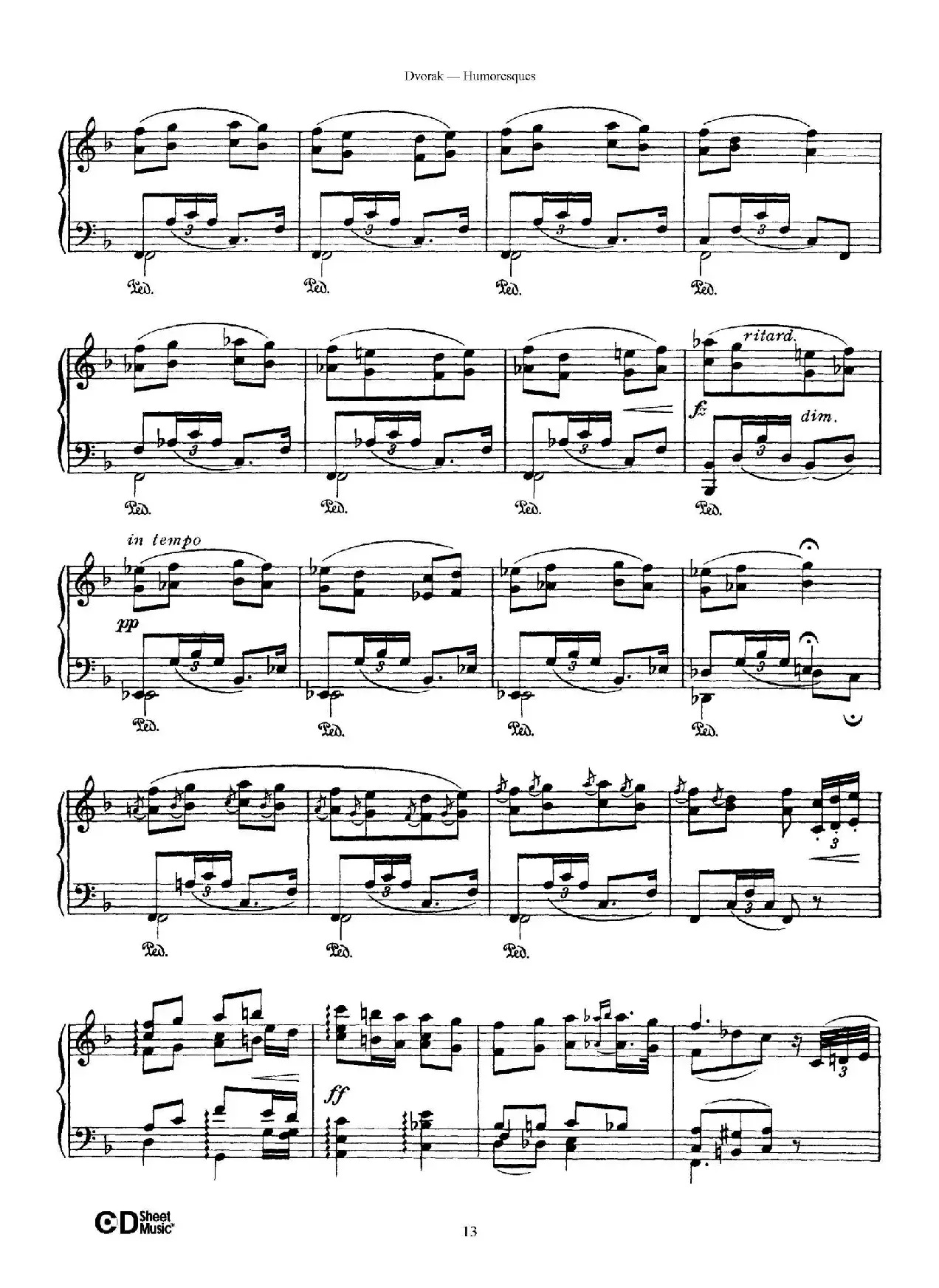 8 Humoresques Op.101（8首幽默曲·4）