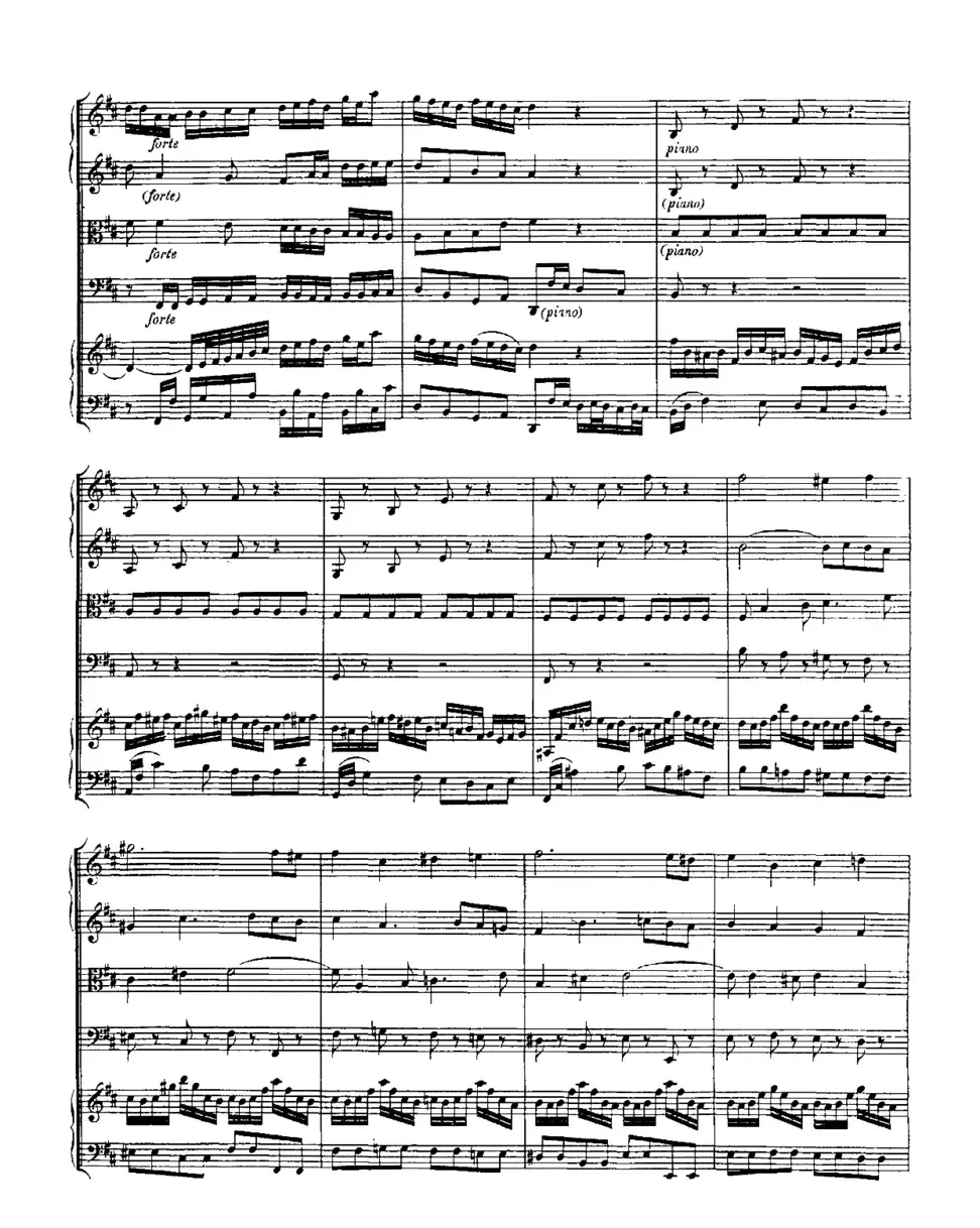 Harpsichd Concerto in D Maj BWV 1054（D大调第三号古钢琴协奏曲·总谱）