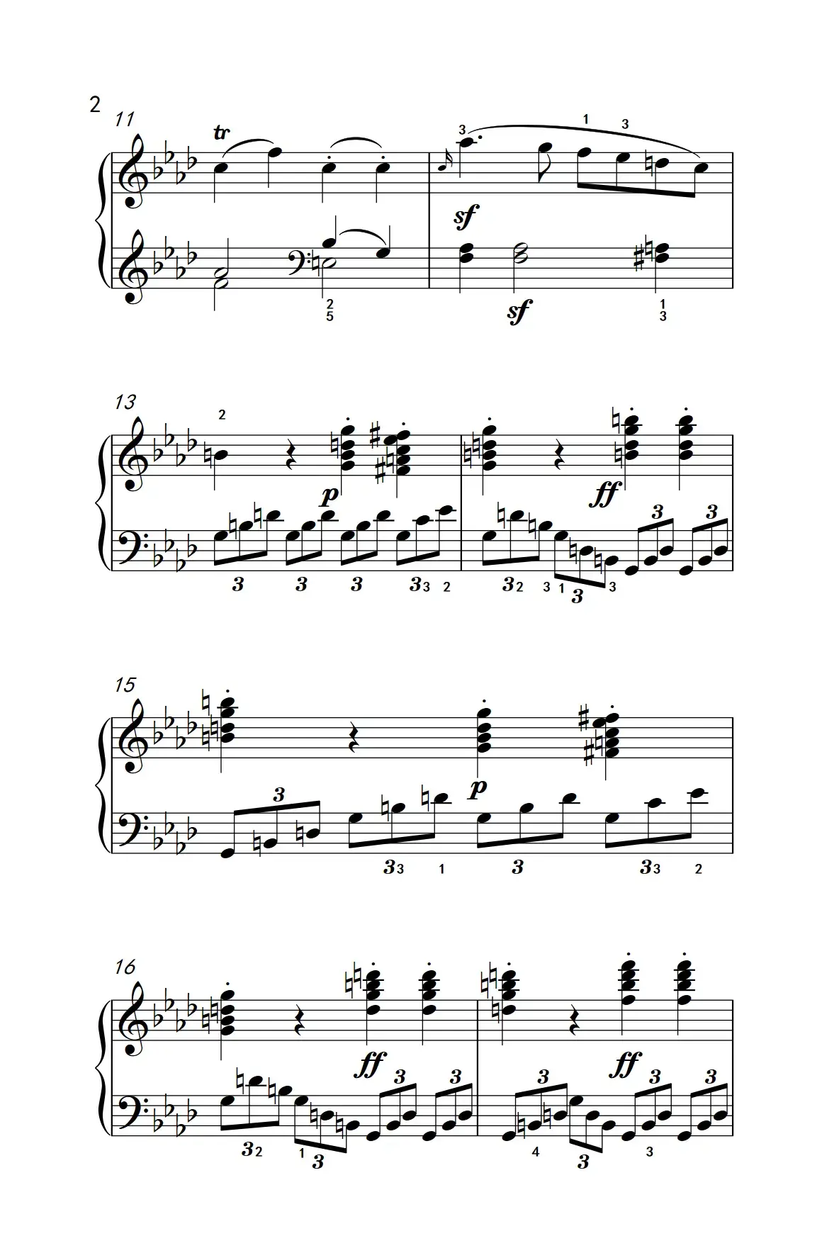 奏鸣曲 Opus 2 Nr.1 第四乐章（贝多芬奏鸣曲集 1）