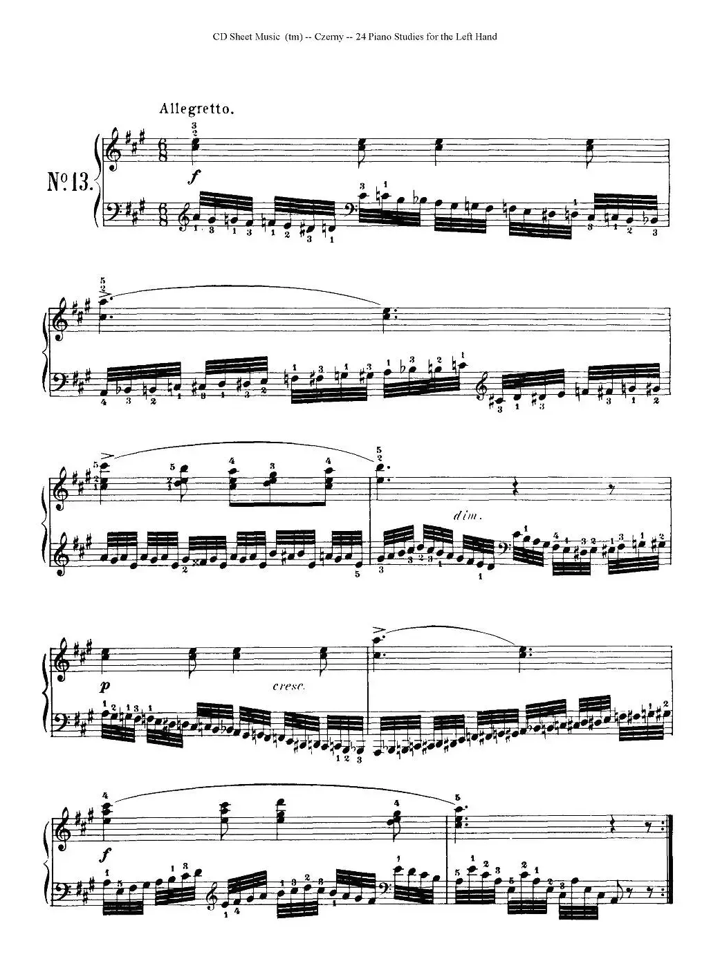 Czerny - 24 Piano Studie（8—16）（车尔尼 - 24首钢琴练习曲）