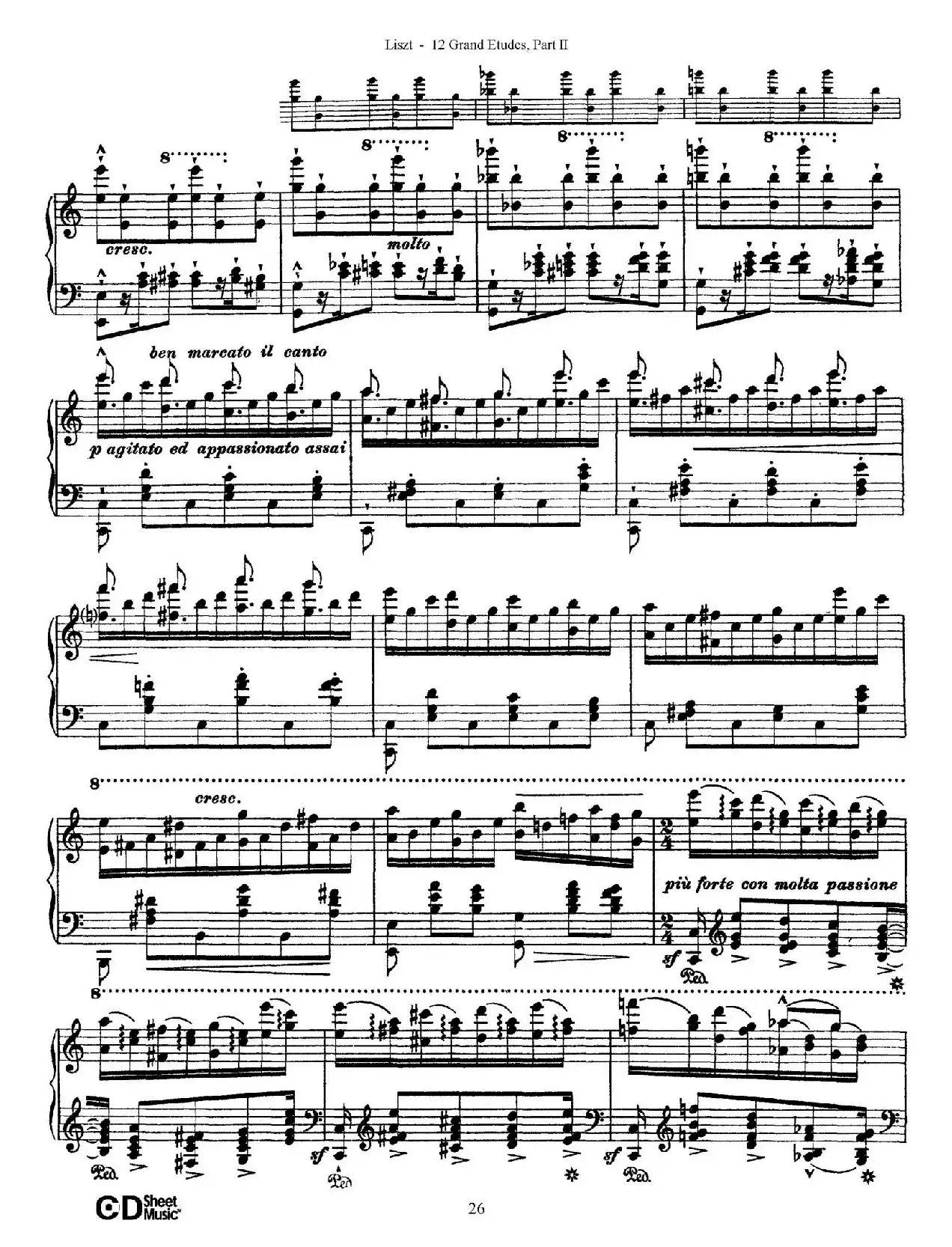 12 Grand Etudes S.137（12首华丽的练习曲·8）