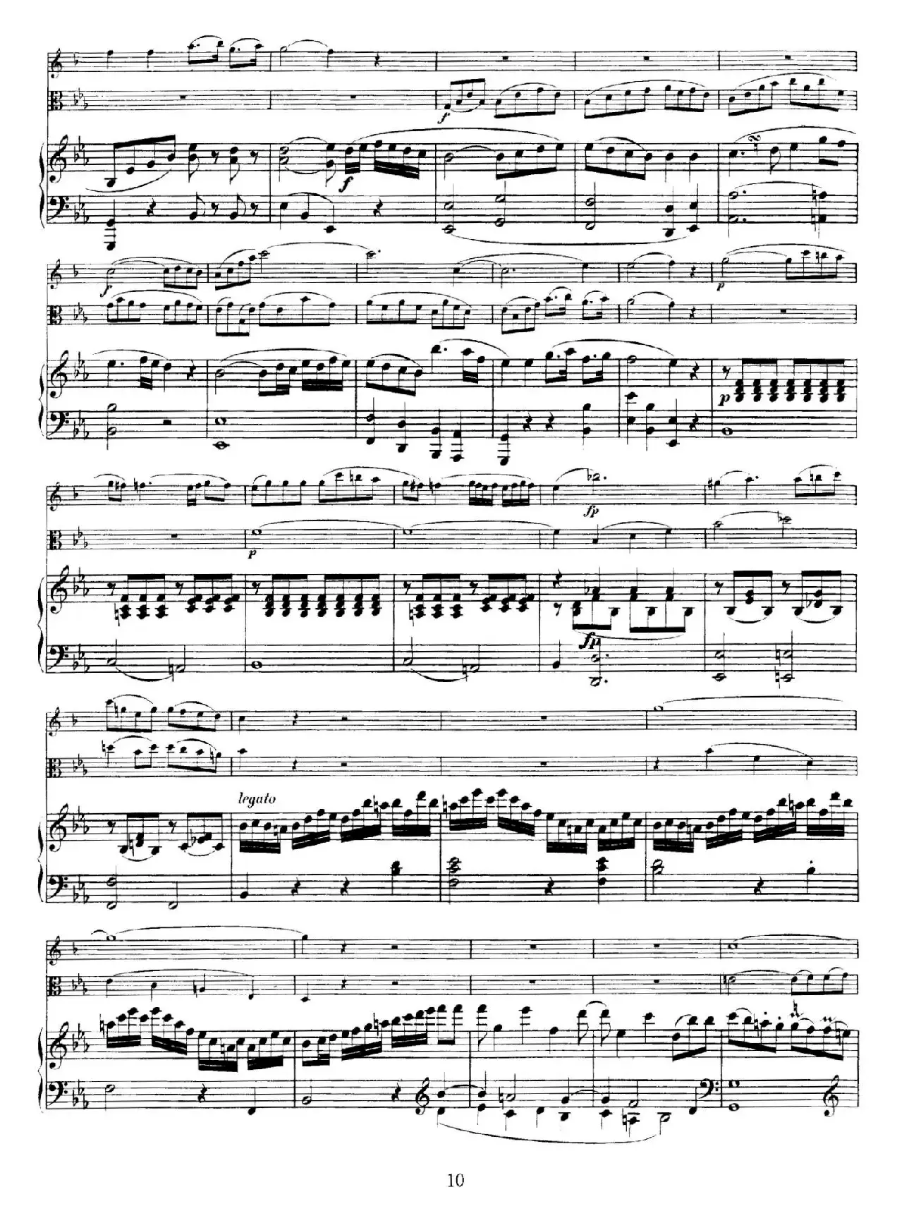 Piano Trio no.2 in E-flat Major K.498（降E大调钢琴三重奏）