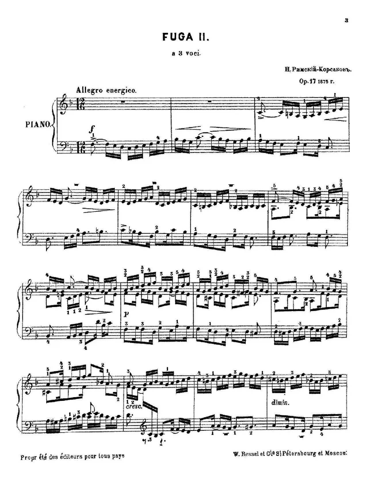 Six Fugues Op.17（6首赋格·Ⅱ）