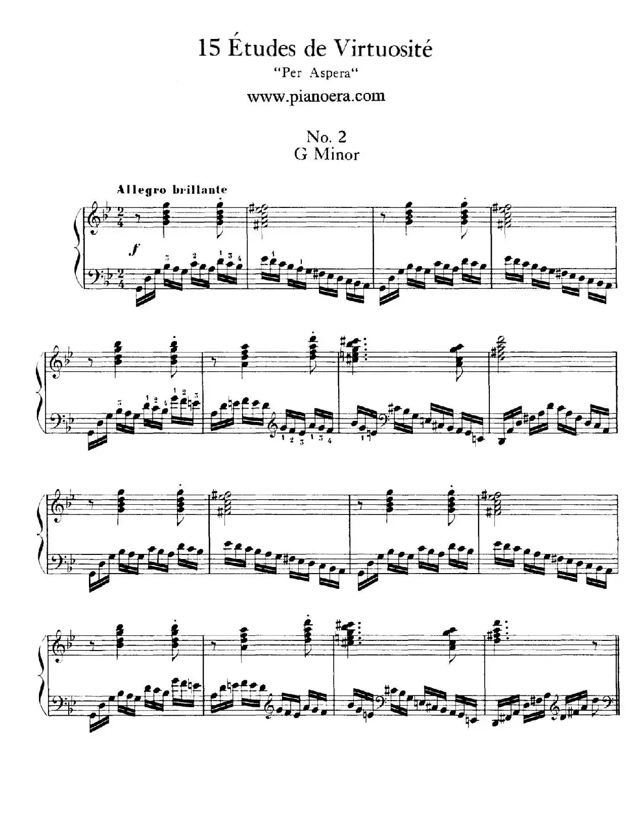 15 Etudes de Vortuosite Op.72（15首辉煌练习曲·2）