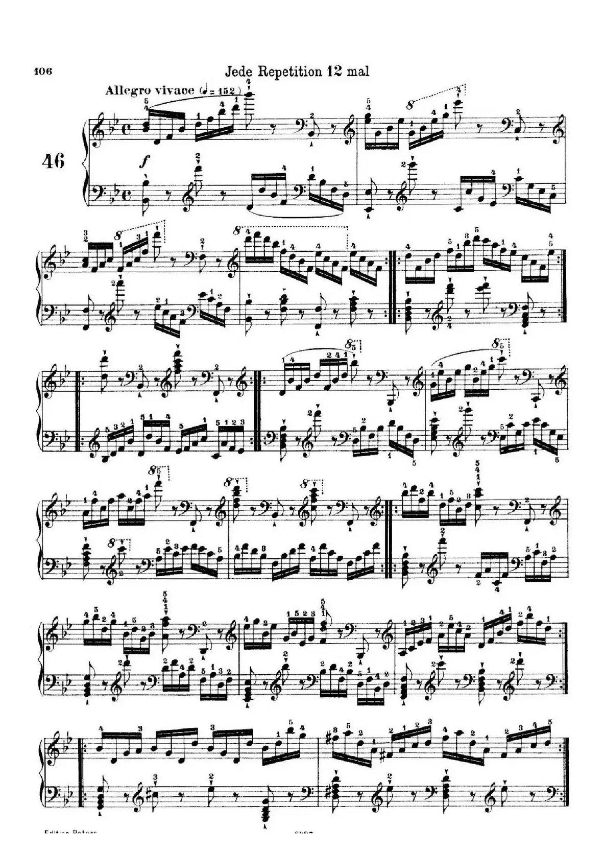 School of the Virtuoso Op.365（60首钢琴高级练习曲·46）