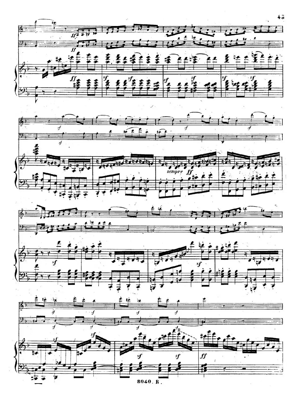 Piano Trio No.1 in d Minor Op.49（d小调第一钢琴三重奏·第四乐章）