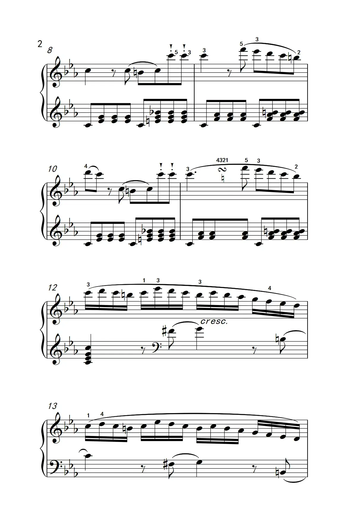 奏鸣曲 Opus 10 Nr.1 第三乐章（贝多芬奏鸣曲集 2）