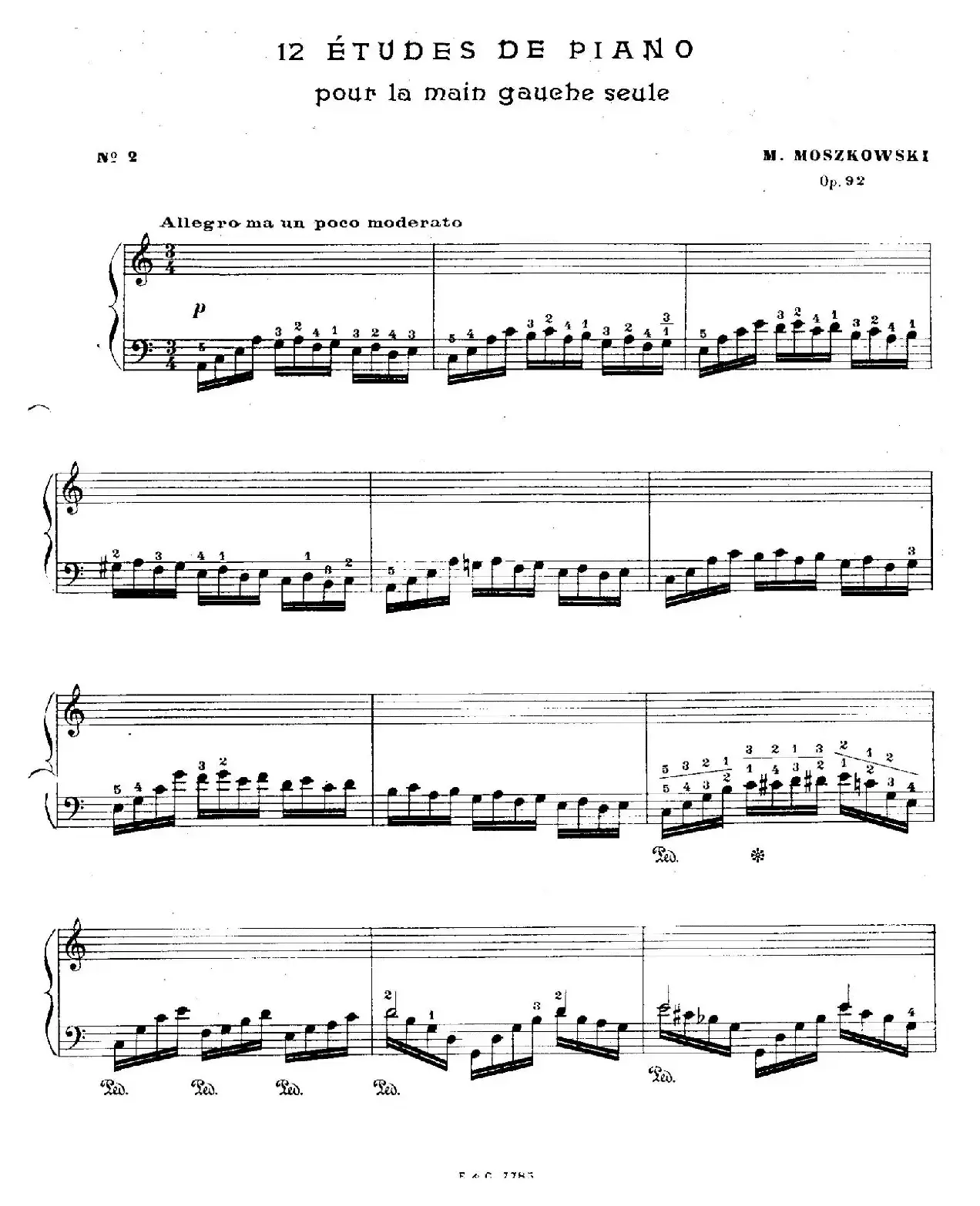 12 Etudes For The Left Hand Op.92 No.2（12首为左手而作的钢琴练习曲）