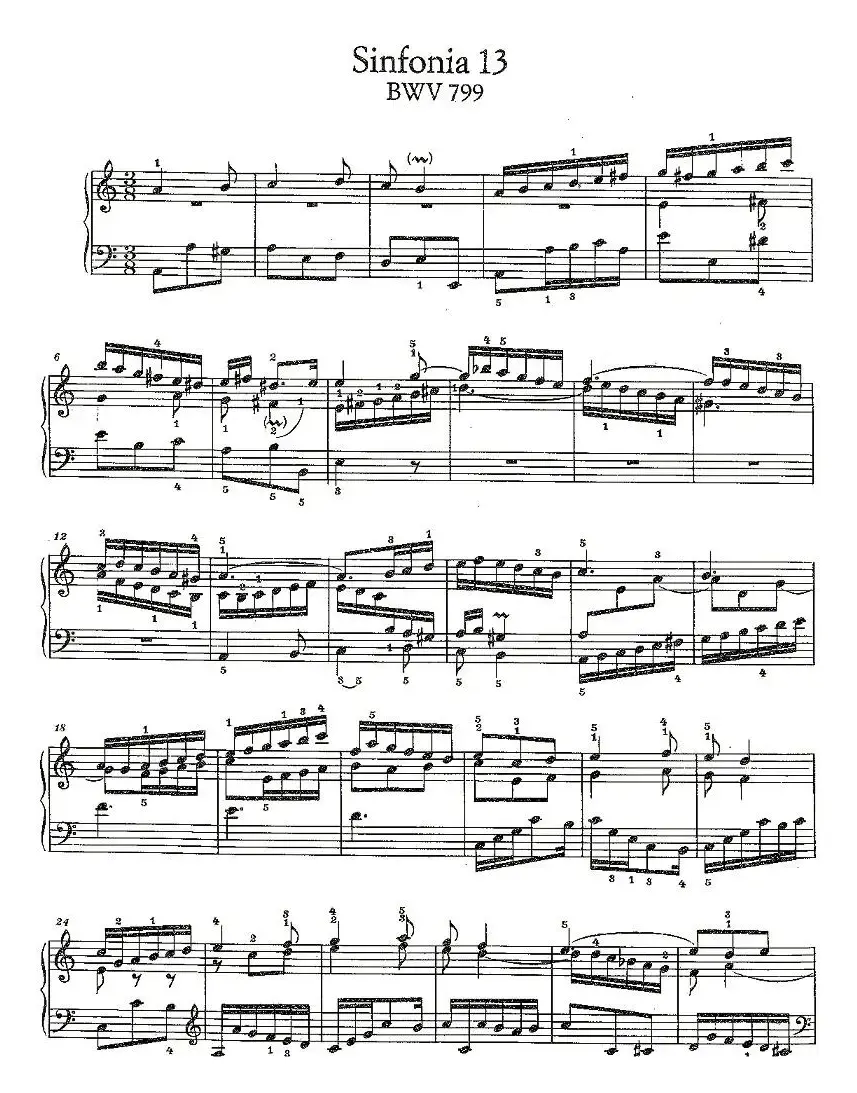 Sinfonia 13 BWV-799