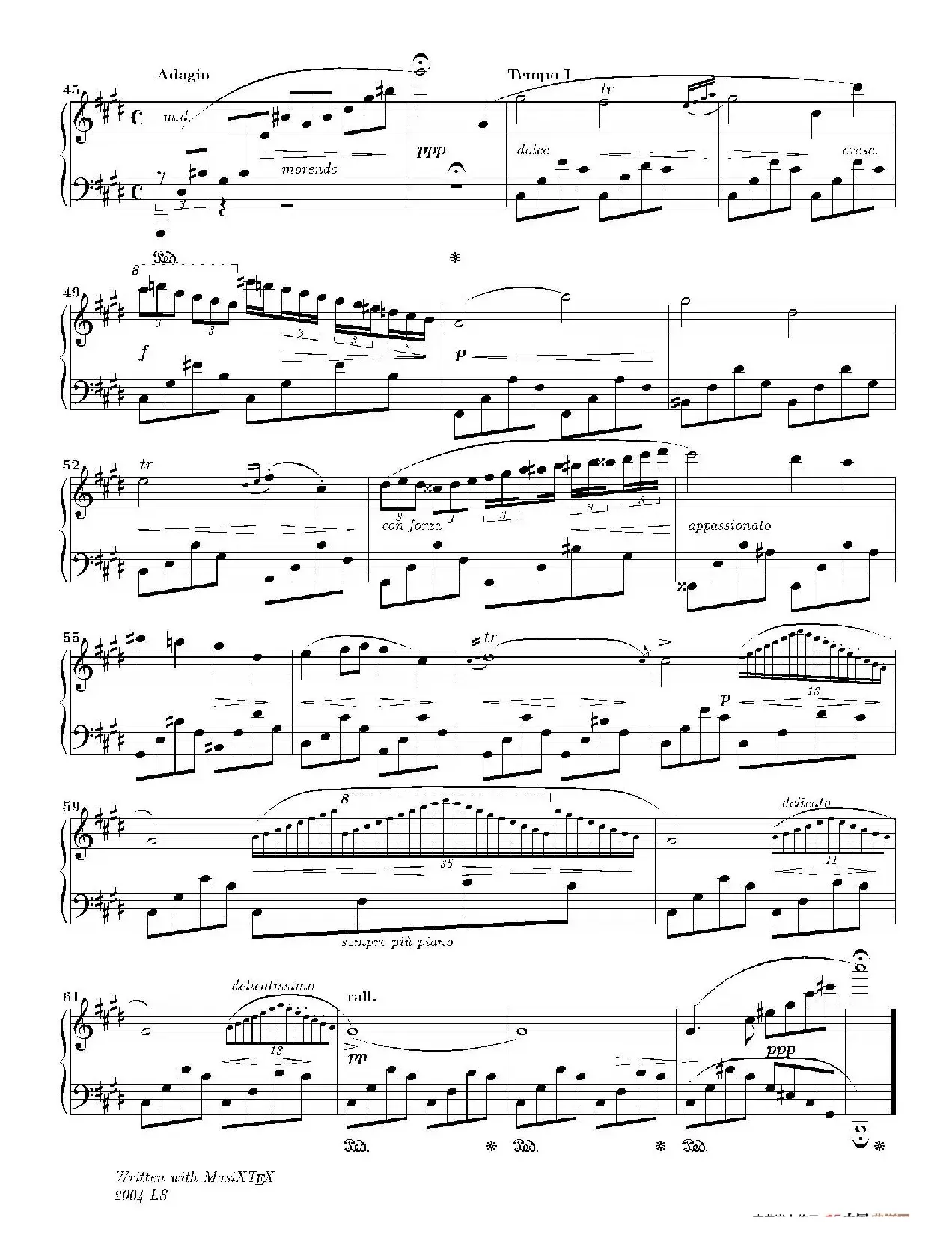 Nocturne in c-sharp Minor Op.posth （升c小调夜曲）