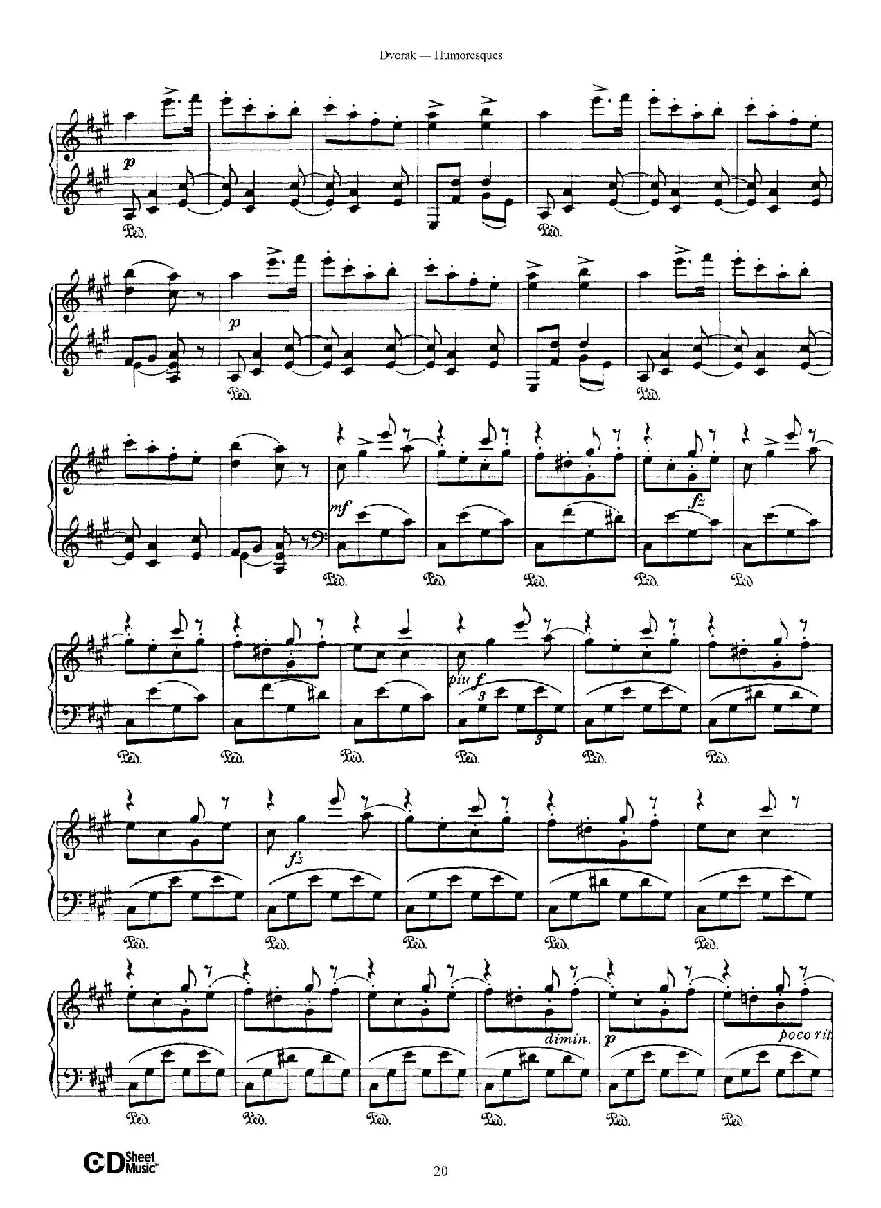 8 Humoresques Op.101（8首幽默曲·5）