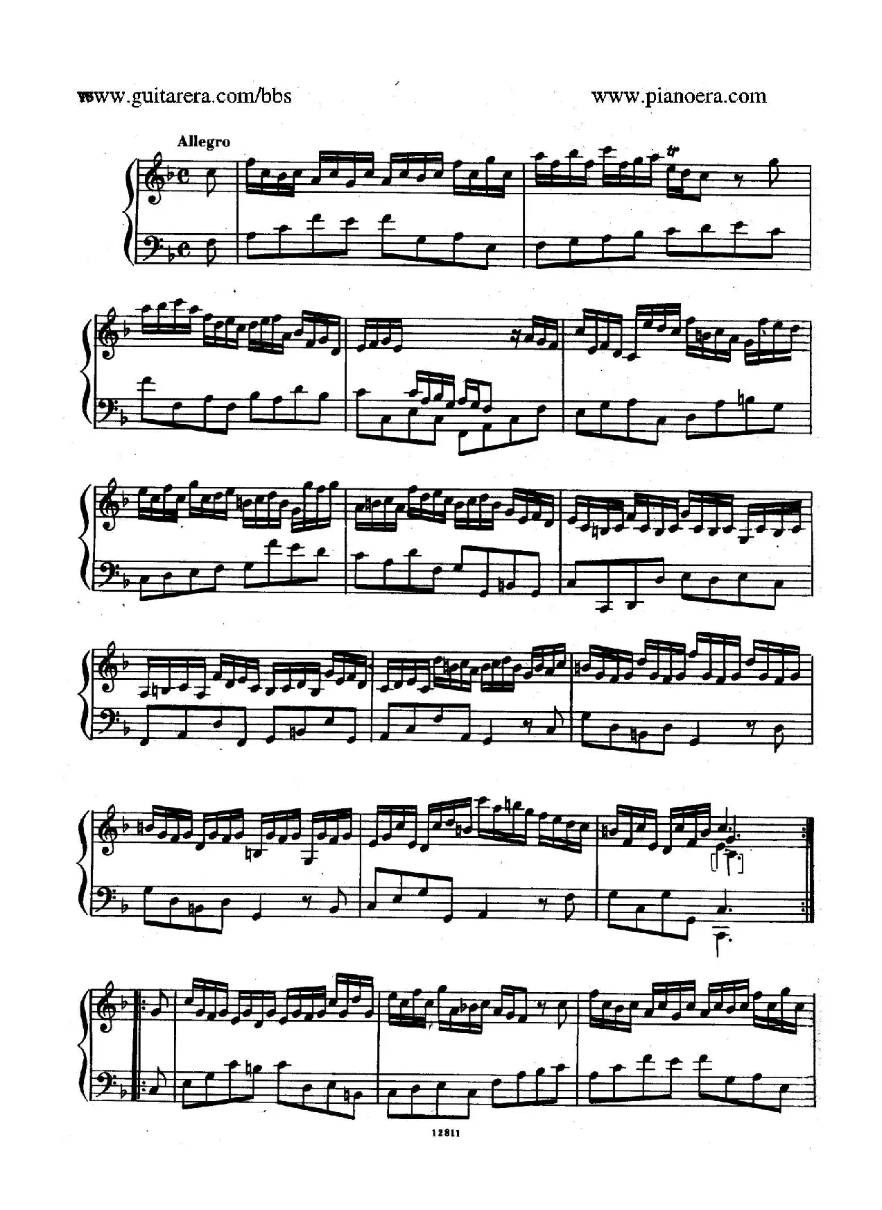 Suite No.2 in F Major HWV 427（F大调第二组曲）