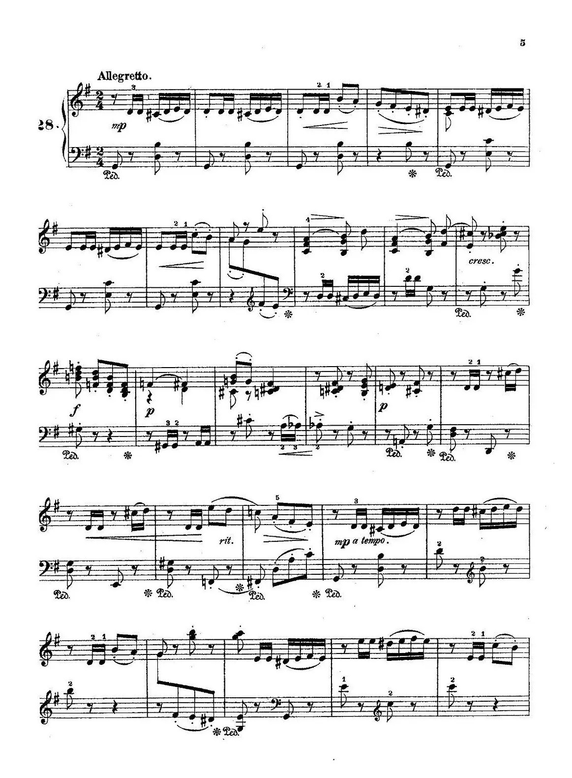 36 Etudes Rhythmiques et Melodiques Op.105（36首节奏与旋律练习曲 26—30）