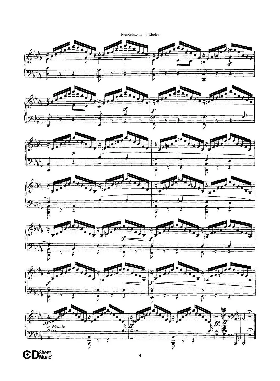 3 Etudes Op.104b（3首练习曲·1）