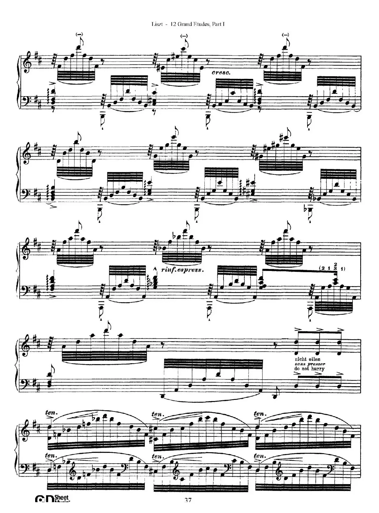 12 Grand Etudes S.137（12首华丽的练习曲·6）