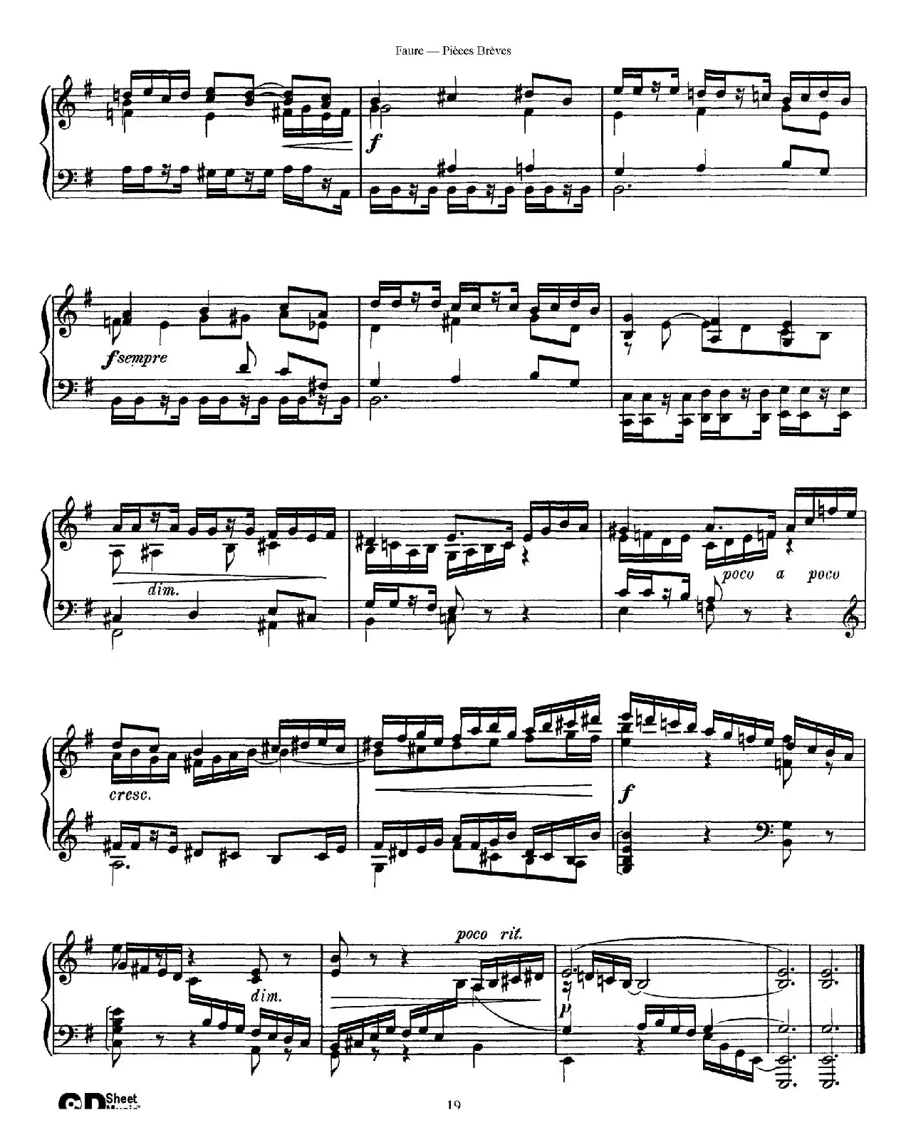 Pieces Breves Op.84（Ⅵ）