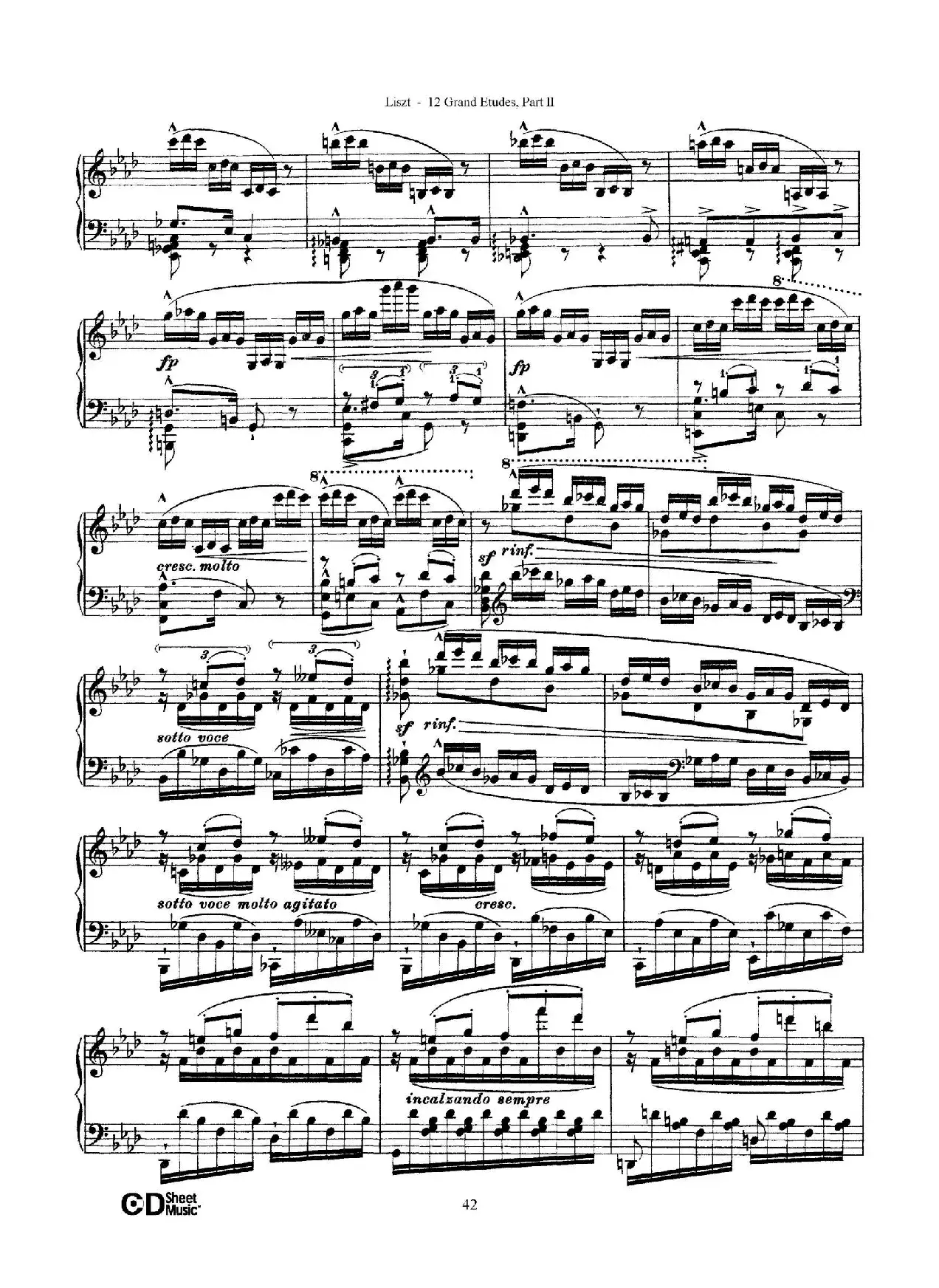 12 Grand Etudes S.137（12首华丽的练习曲·10）