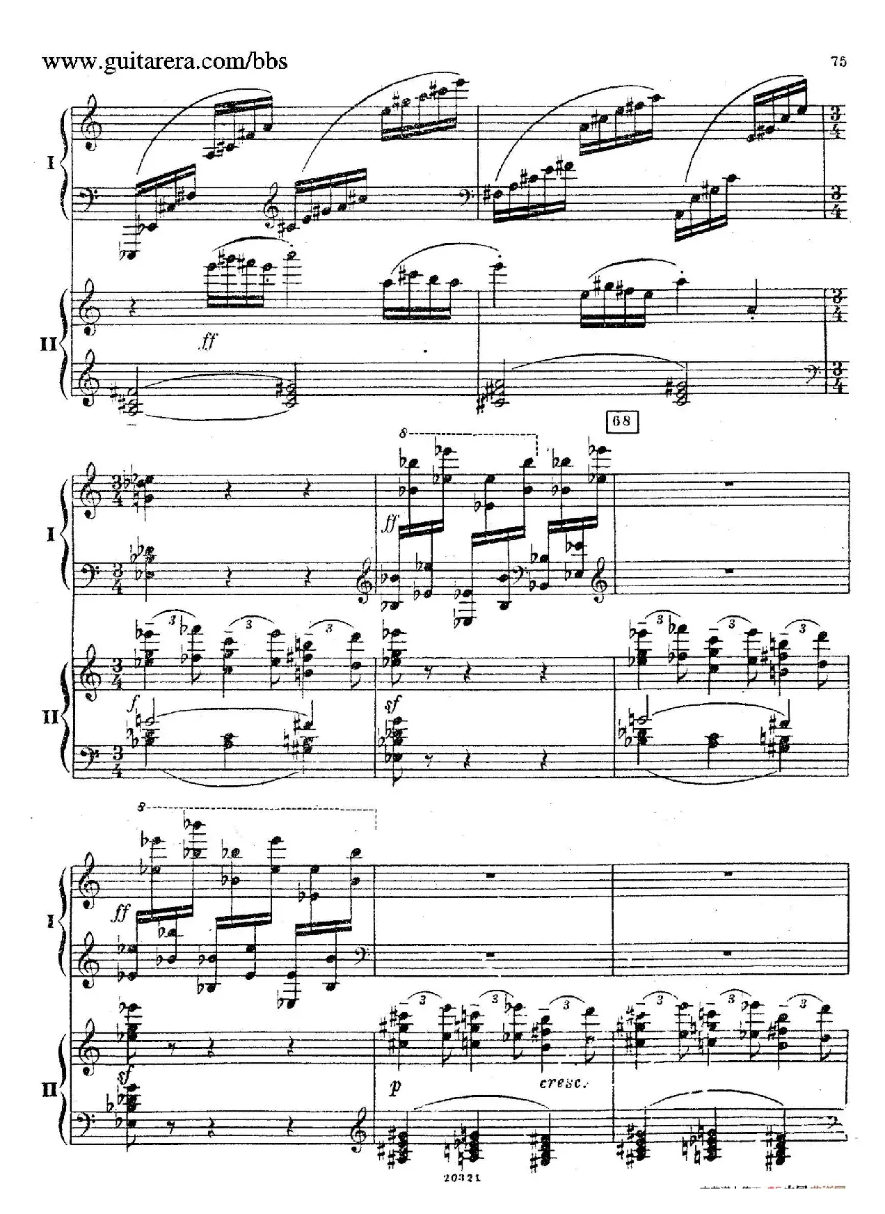 Rhapsody On A Theme Of Paganini Op.43（帕格尼尼主题狂想曲·双钢琴）（P61——87）