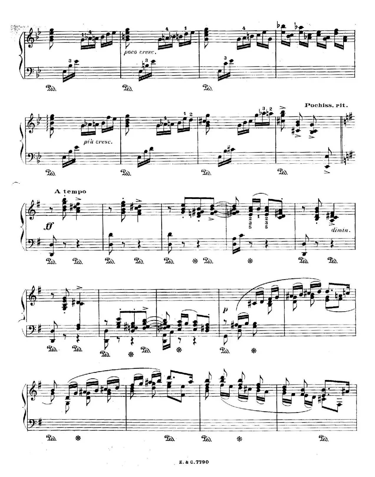 12 Etudes For The Left Hand Op.92 No.7（12首为左手而作的钢琴练习曲）