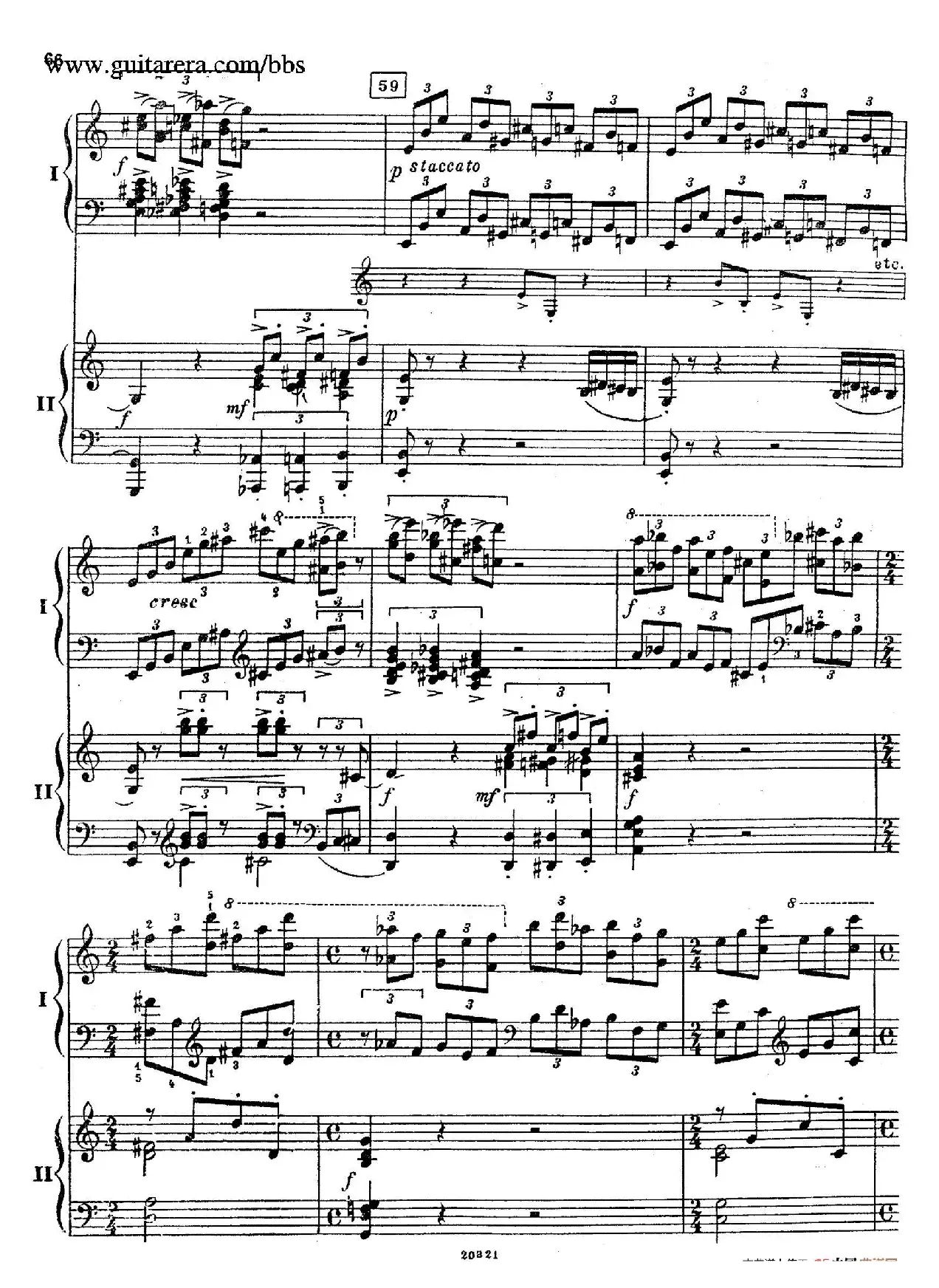 Rhapsody On A Theme Of Paganini Op.43（帕格尼尼主题狂想曲·双钢琴）（P61——87）