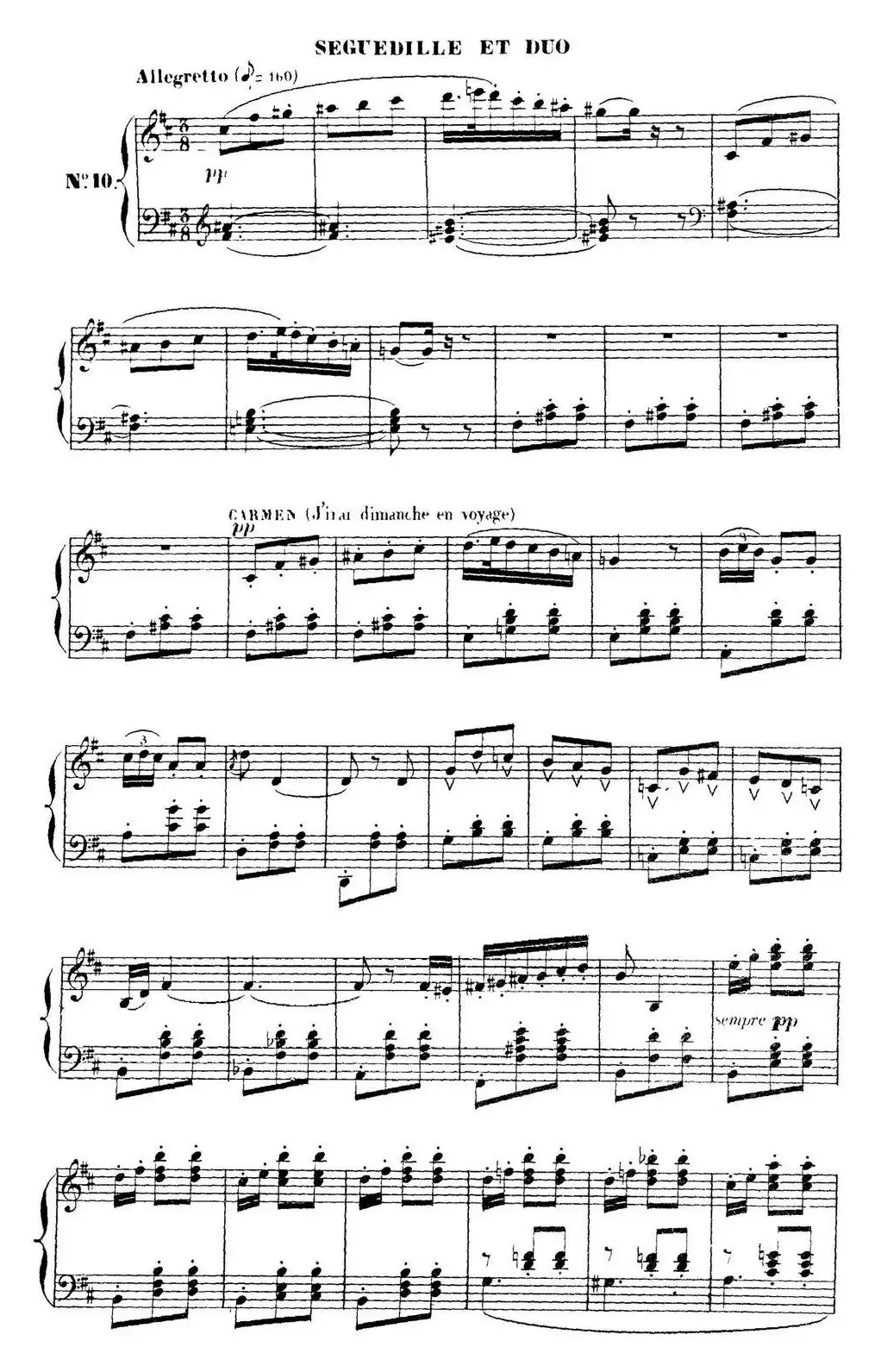 Carmen for Solo Piano（卡门全剧钢琴独奏版）（No.10）