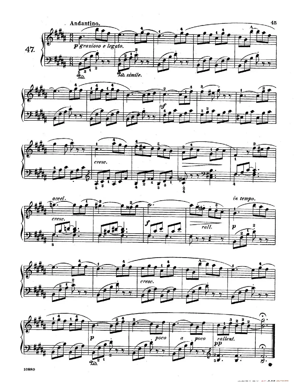 Etudes Enfantines Op.37（儿童钢琴练习曲 第46——50首）