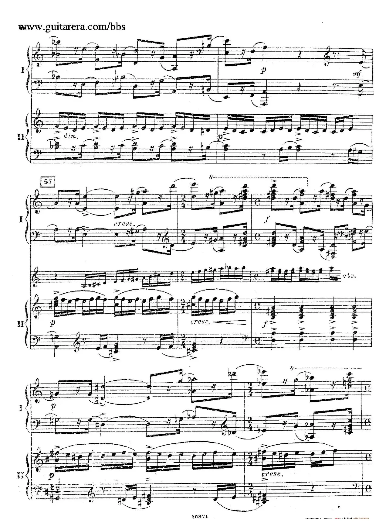 Rhapsody On A Theme Of Paganini Op.43（帕格尼尼主题狂想曲·双钢琴）（P61——87）