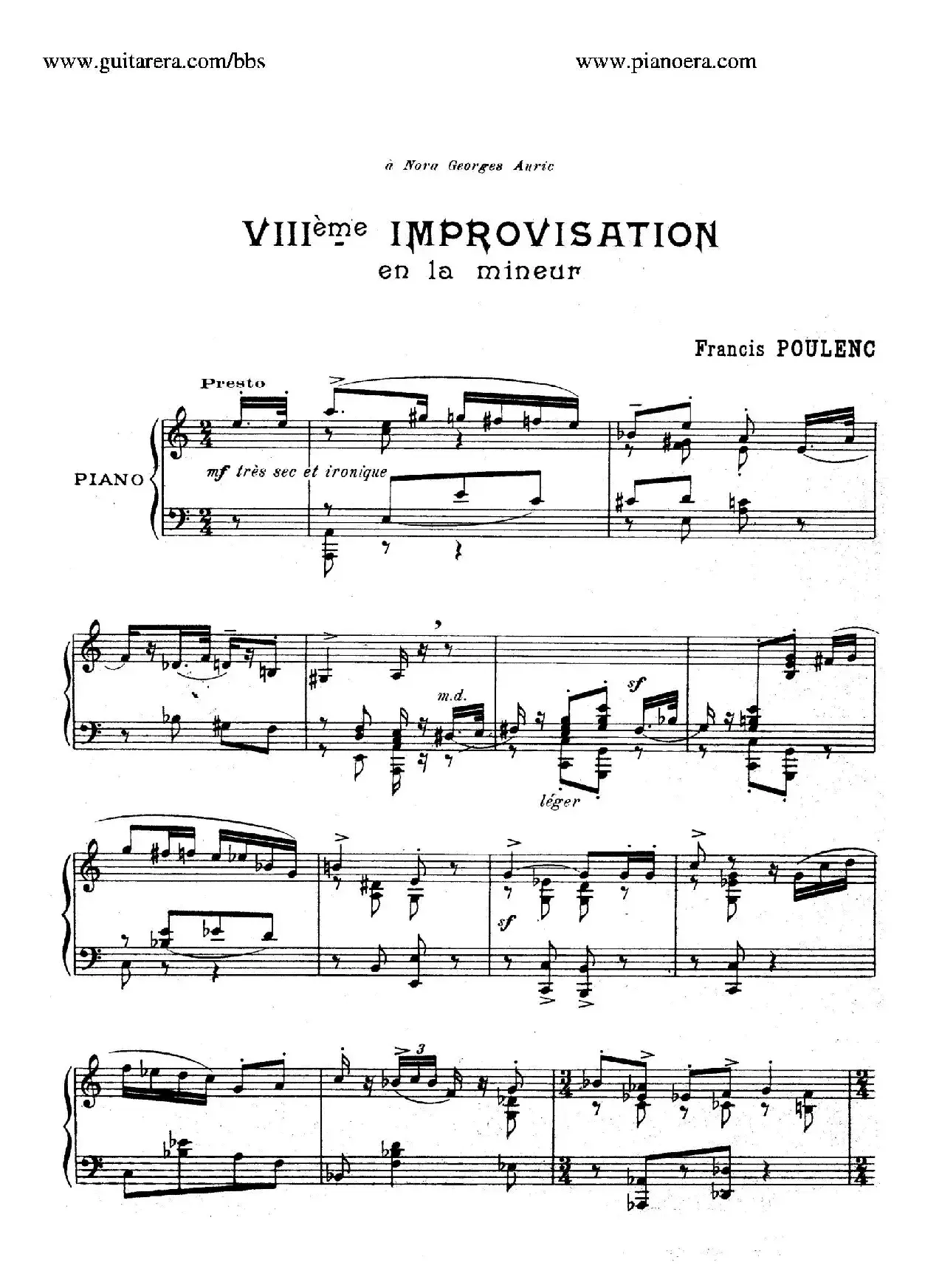 15 Improvisations（15首即兴曲·Ⅷ）