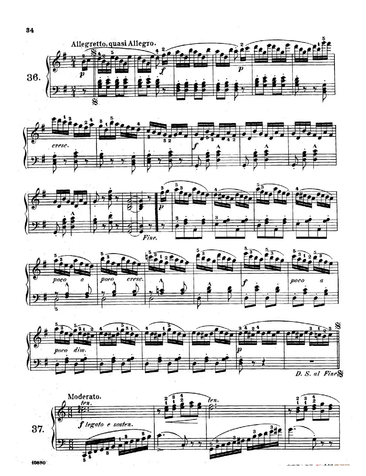 Etudes Enfantines Op.37（儿童钢琴练习曲 第31——39首）