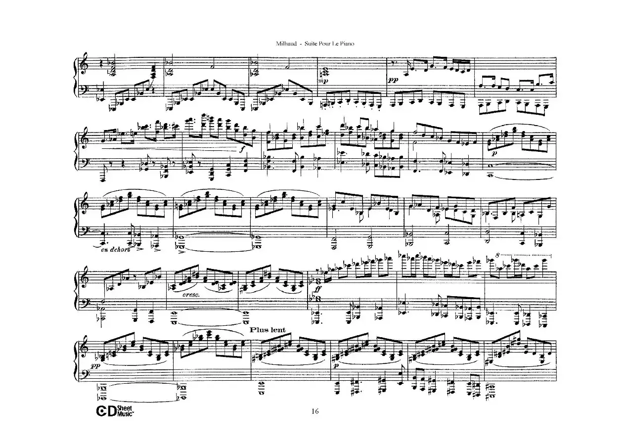 Suite Pour Le Piano Op.8（钢琴组曲·Ⅴ）