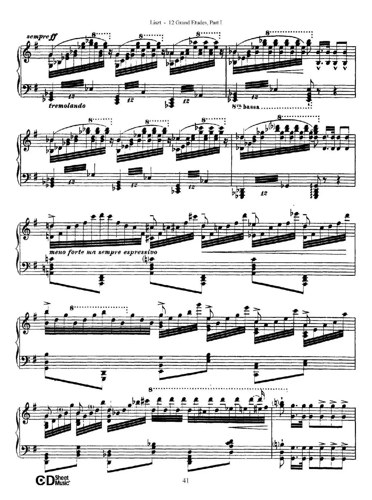 12 Grand Etudes S.137（12首华丽的练习曲·6）