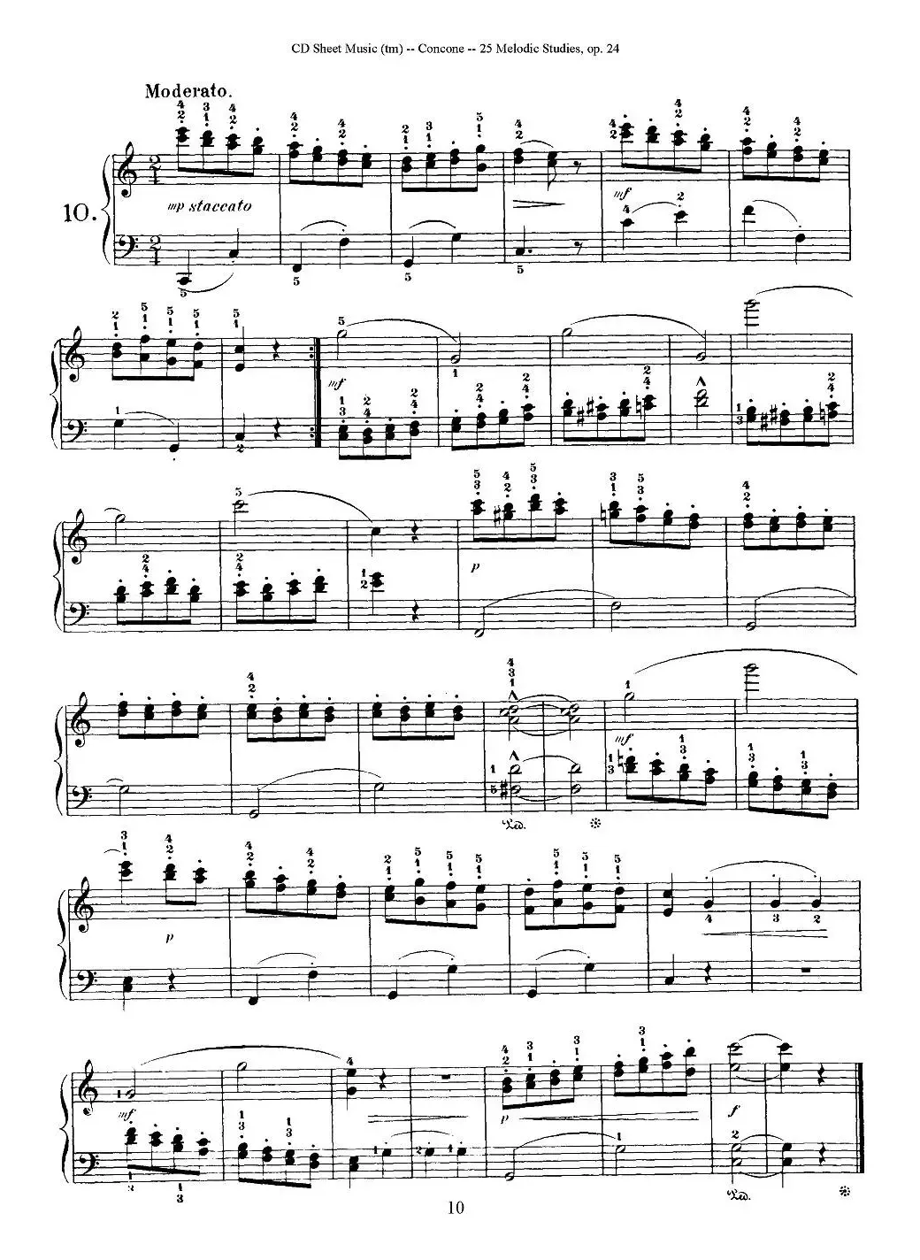 Concone - 25 Melodic Studies easy and progressive（6—10）