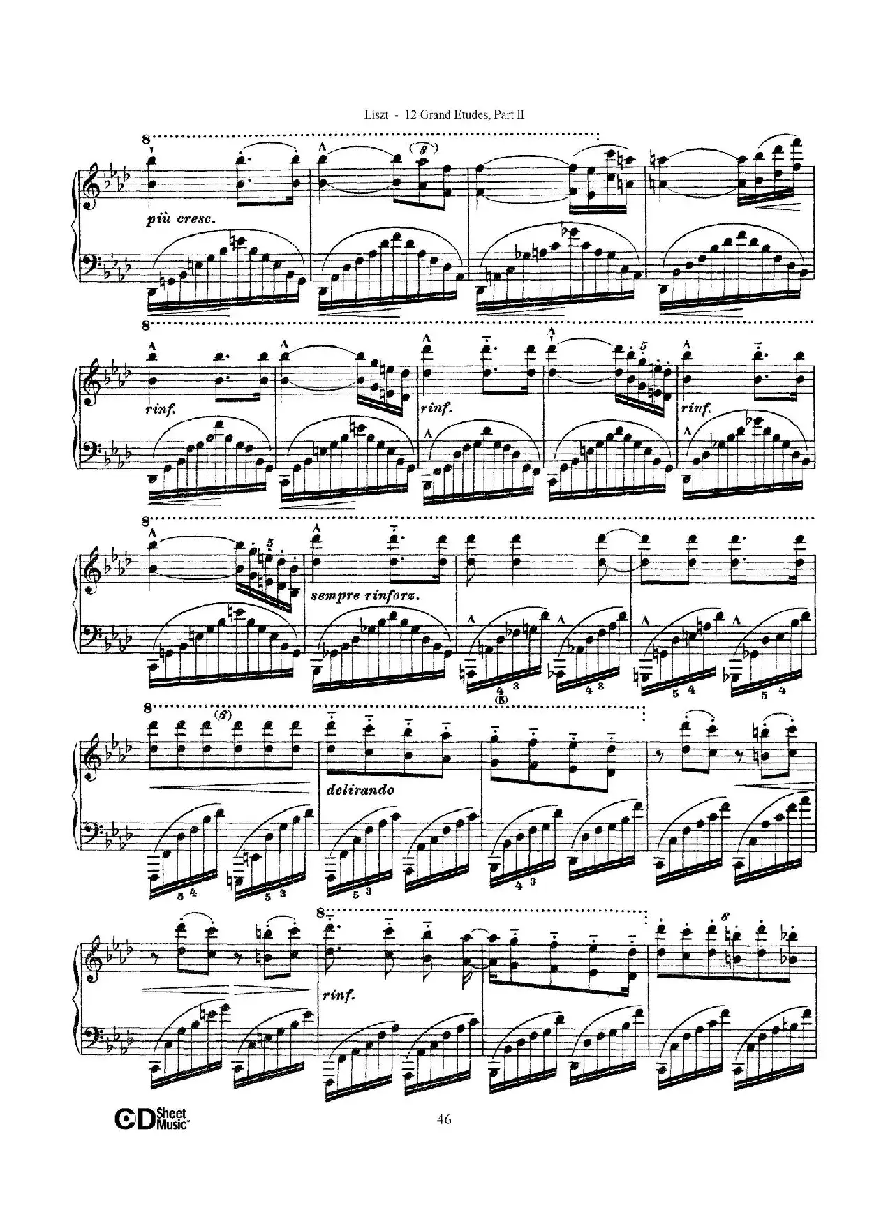 12 Grand Etudes S.137（12首华丽的练习曲·10）