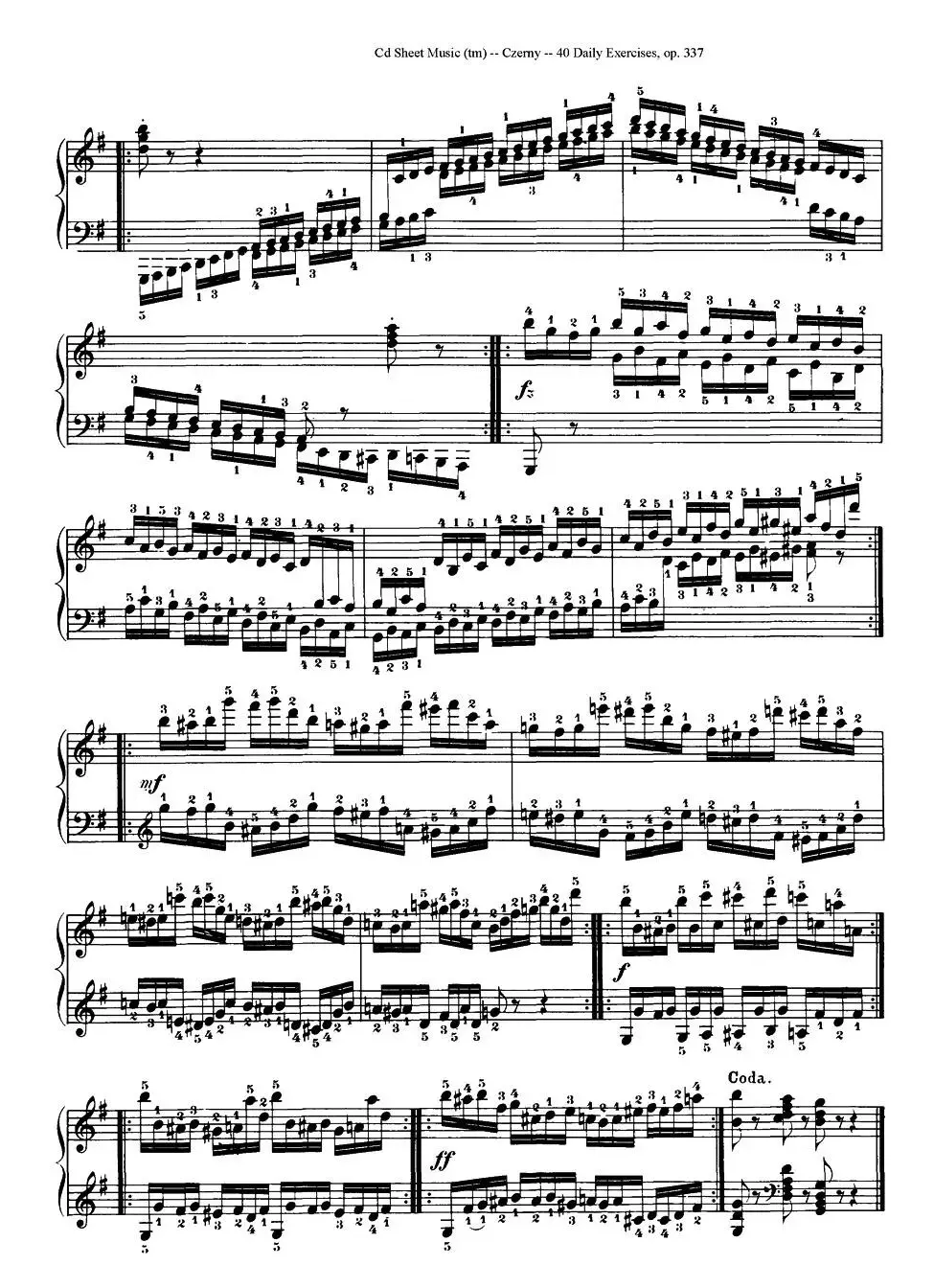 Czerny - 40 Daily Exerci Op.337（11—15）（40首日常训练曲）