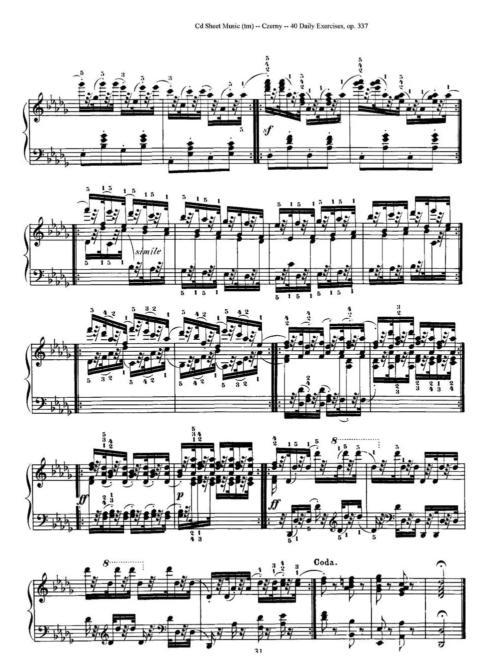 Czerny - 40 Daily Exerci Op.337（25—30）（40首日常训练曲）