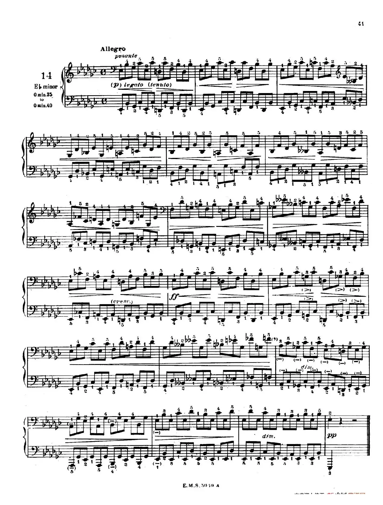 Preludes Op.28（24首前奏曲·14）