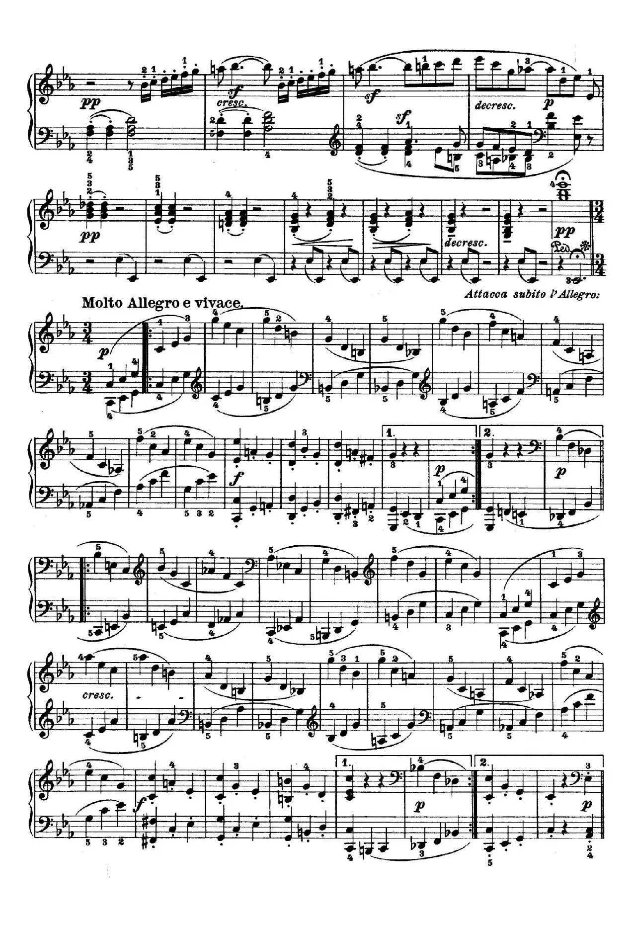 Piano Sonata in Es-dur Op. 27-1（降E大调第十三钢琴奏鸣曲）